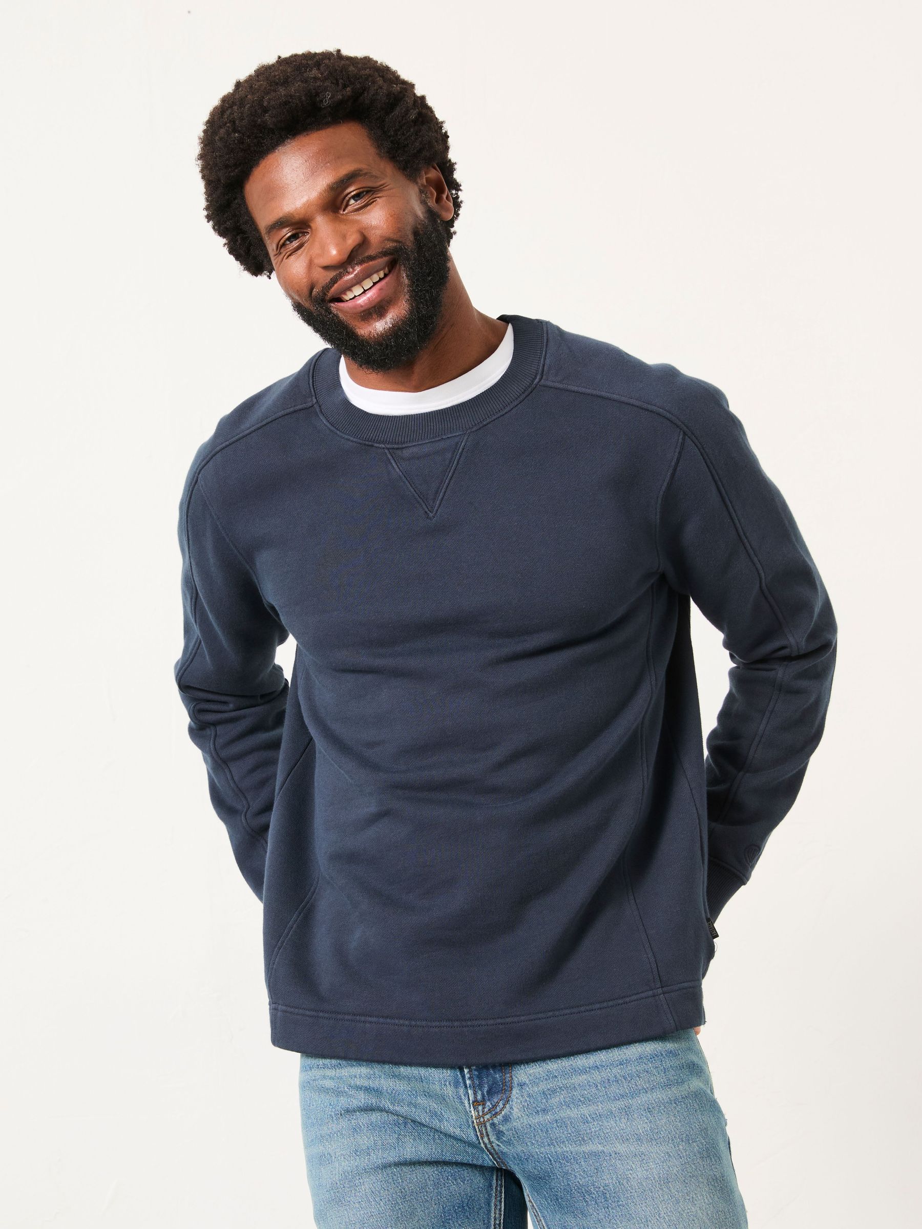 Brooke Navy Crew Sweat (AP7029) | £49.50