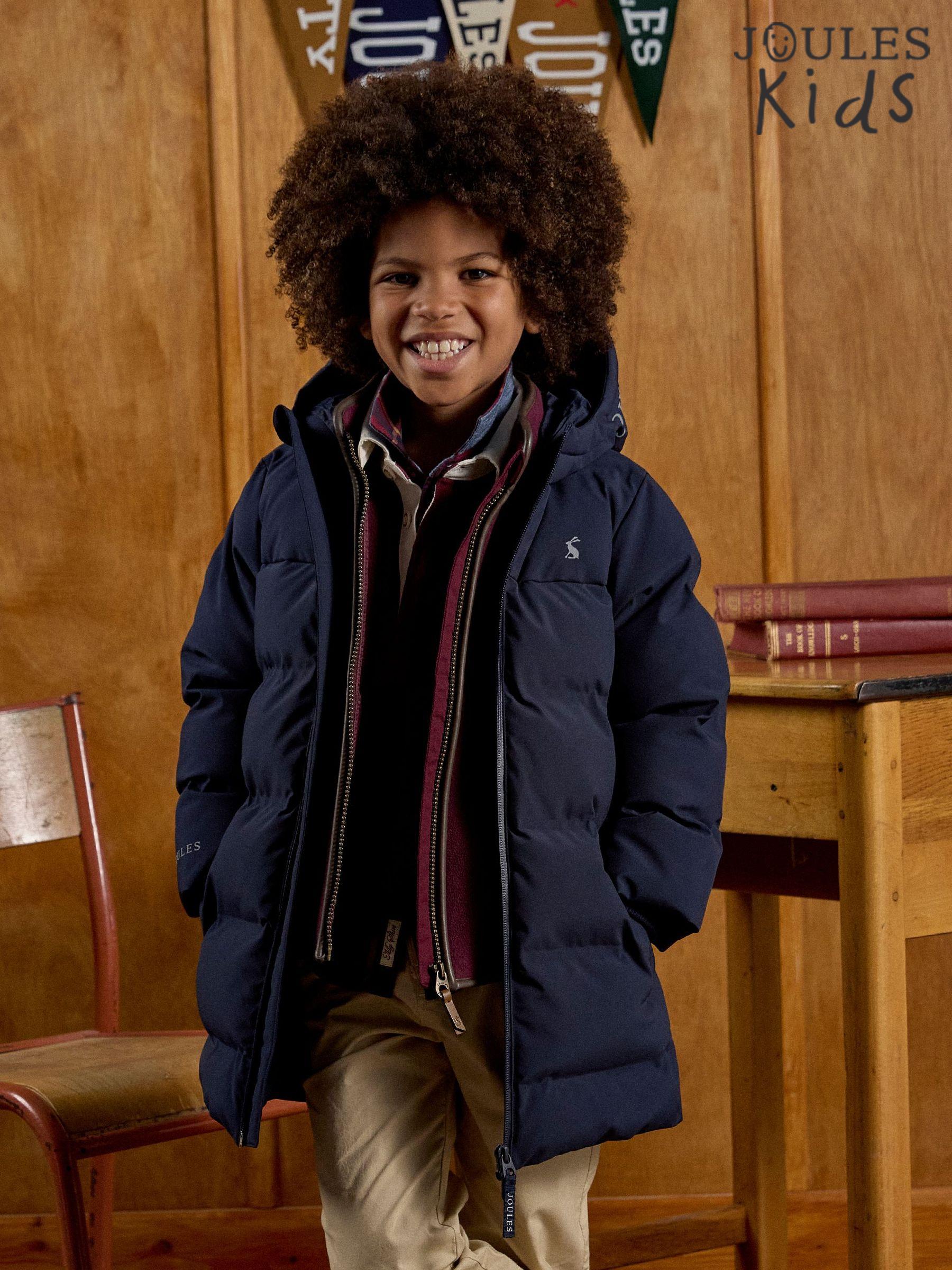 Kids' Padwell Navy Waterproof Padded Coat (AP7220) | £69 - £79