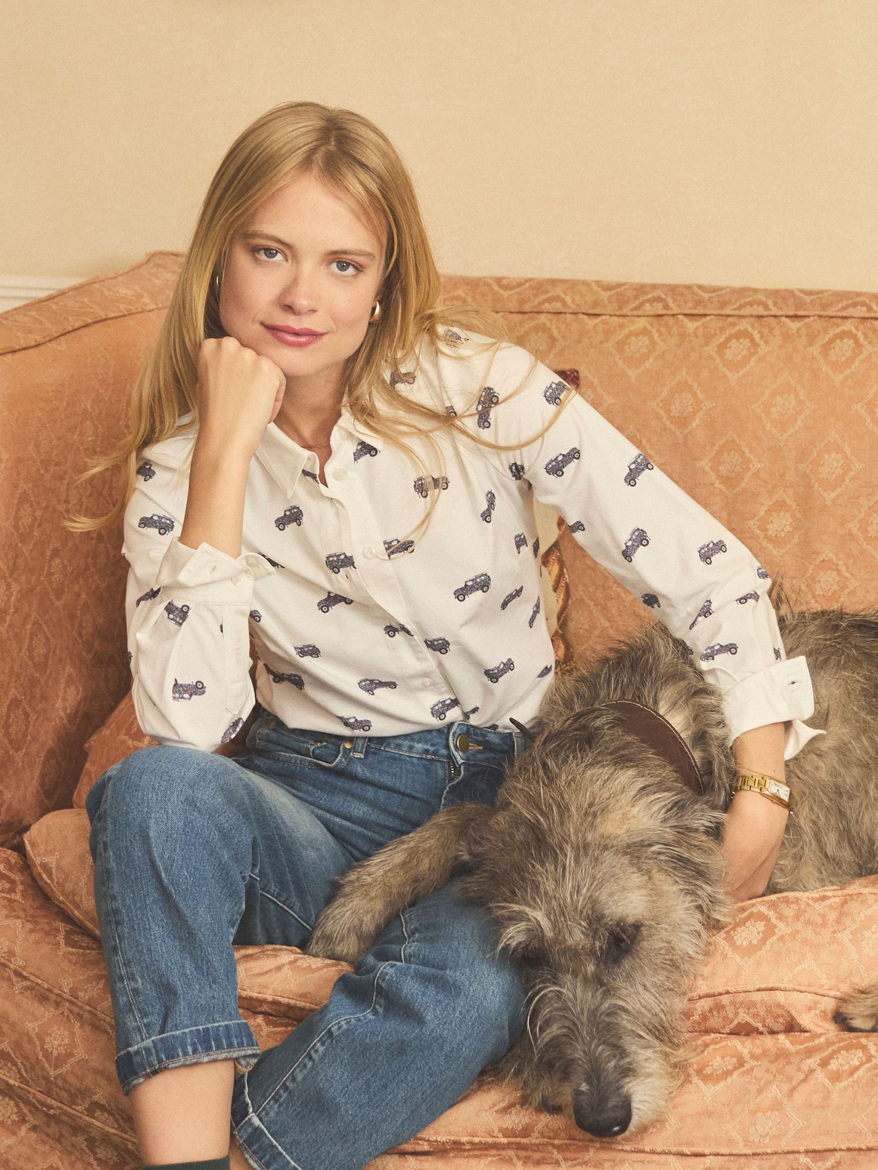 Eleanor Tomlinson White 4x4 Cotton-Rich Jersey Shirt (AP8134) | £49