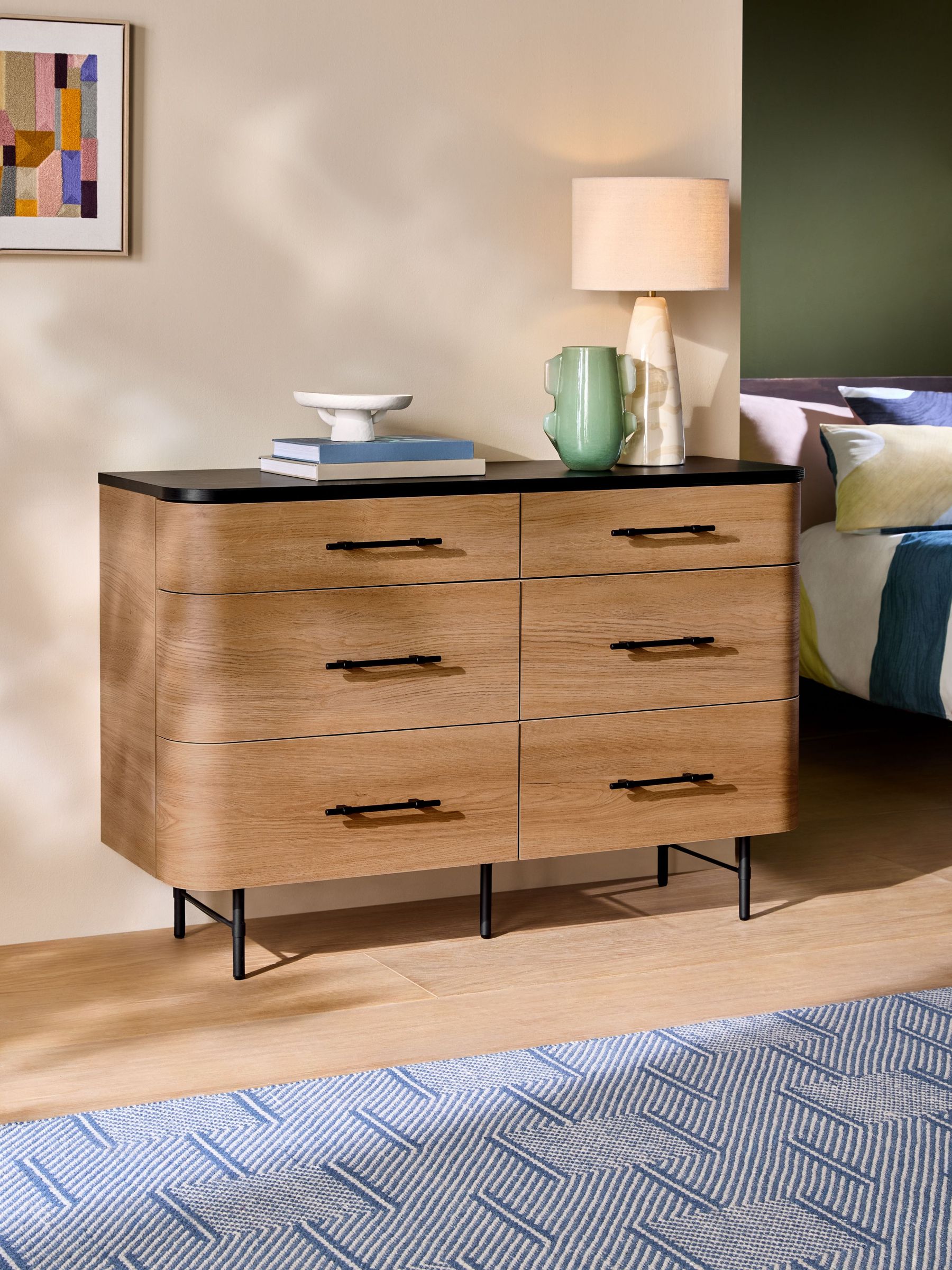 Oak Effect Zeke Wide Chest of Drawer (AP9537) | £529