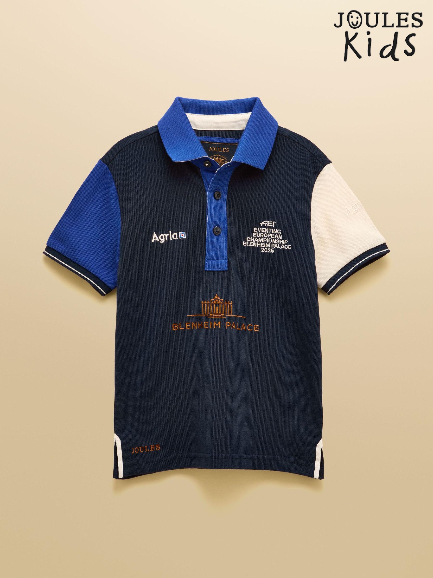 Kids' Official Navy Blenheim European Championship Pique Polo Shirt (AR2955) | £30 - £35