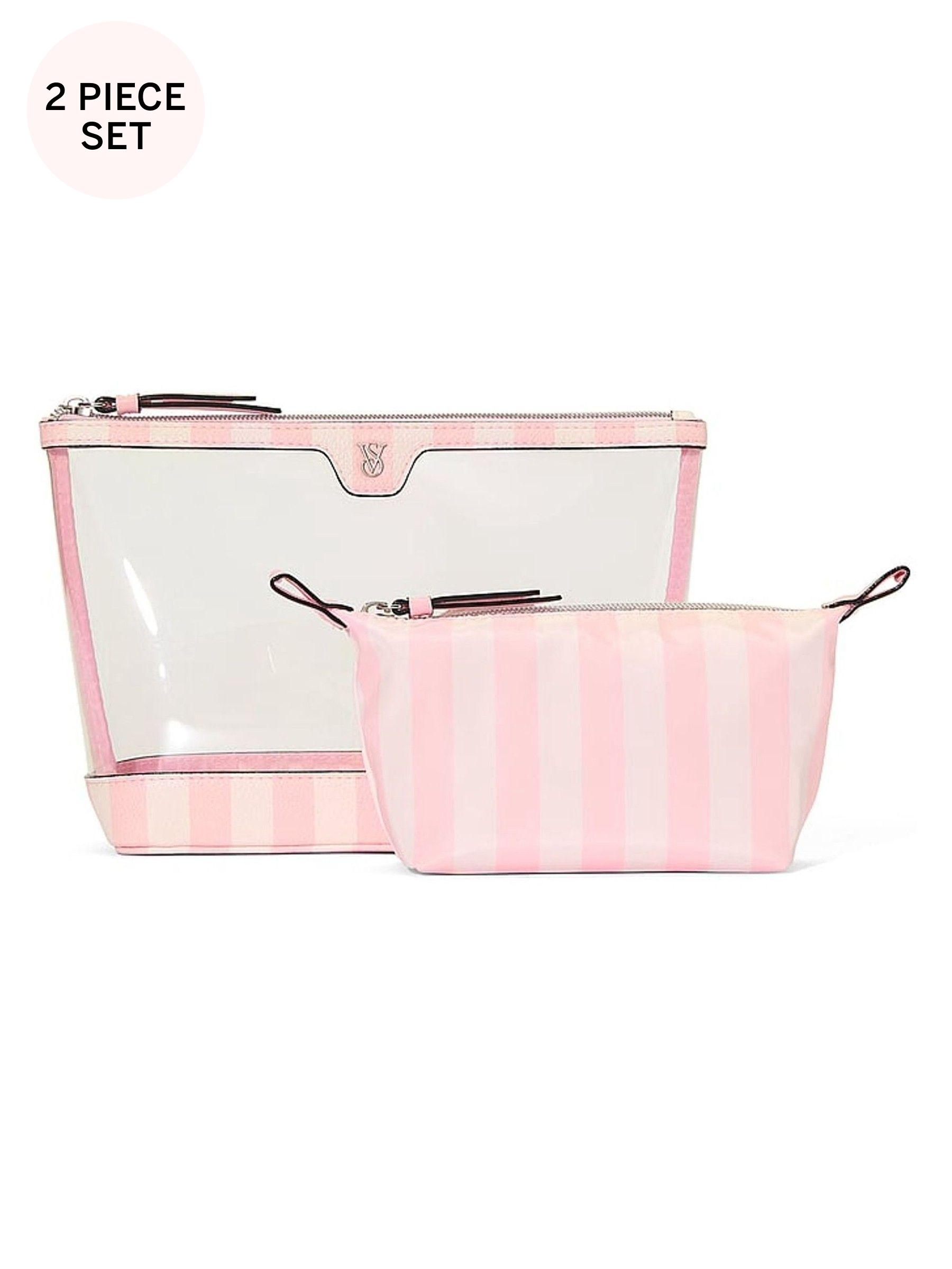 Iconic Stripe Pink AM/PM Makeup Bag Duo (AR3685) | £29
