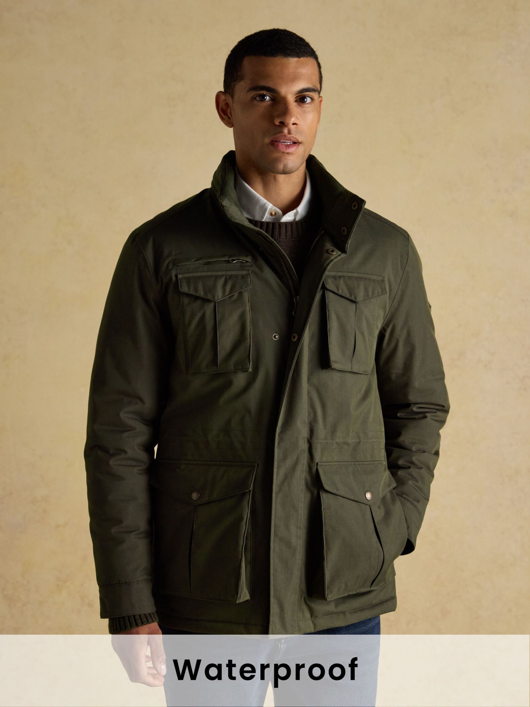 Beckett Green Waterproof Field Coat With Packable Hood (AR6224) | £149