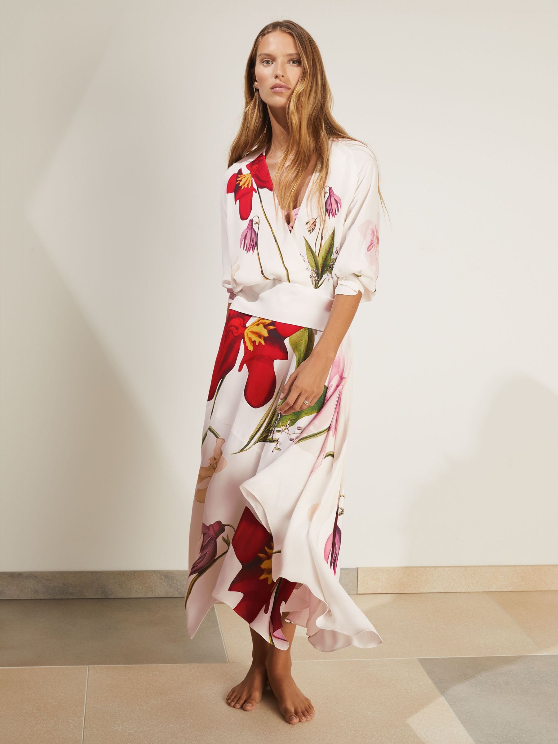 Reiss | NYBG Floral-Print Maxi Dress in Ivory (AR6503) | £258
