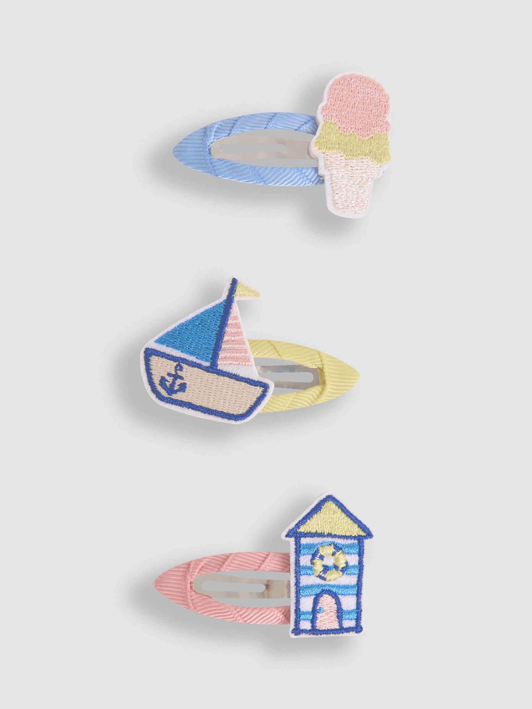 Blue Beach Hut Clips 3 Pack (AR7796) | £7.50