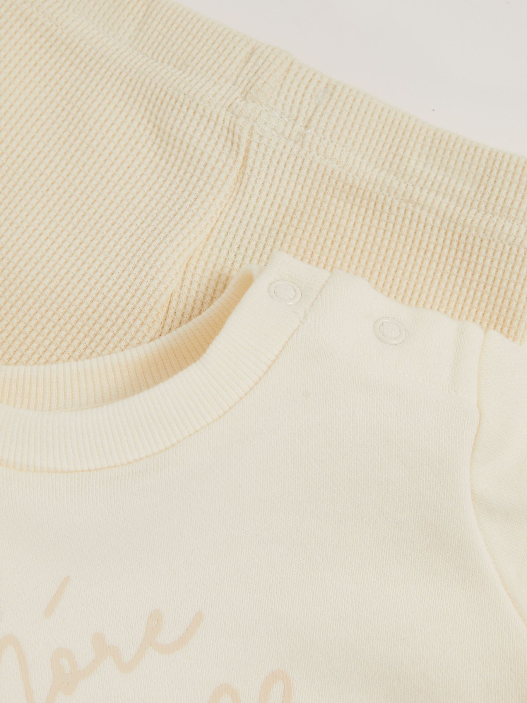 Sweatshirt And Leggings Slogan Set in Neutral (AR9569) | £48
