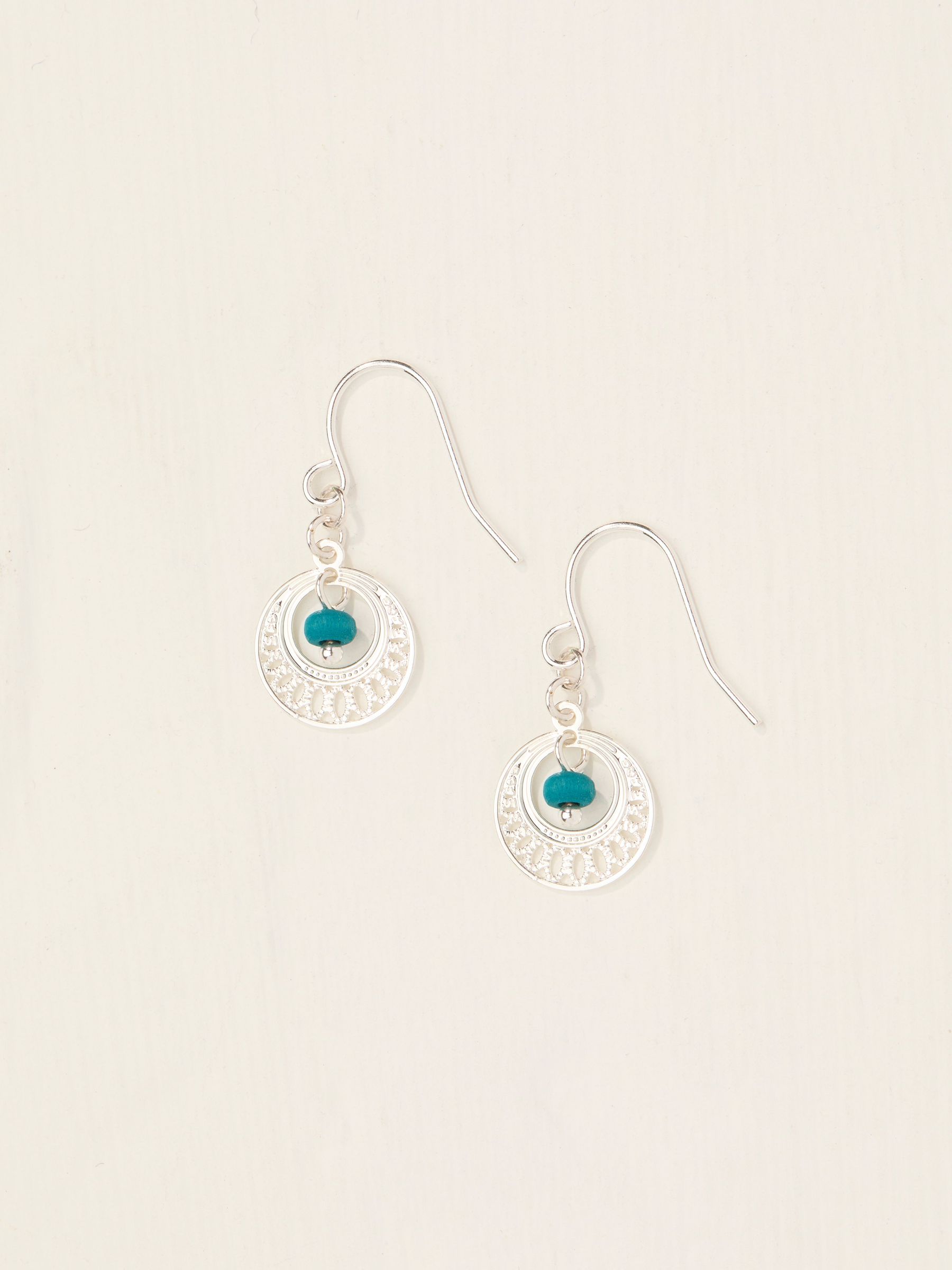 Silver Tone Filagree Drop Earrings (AT0429) | £10.50