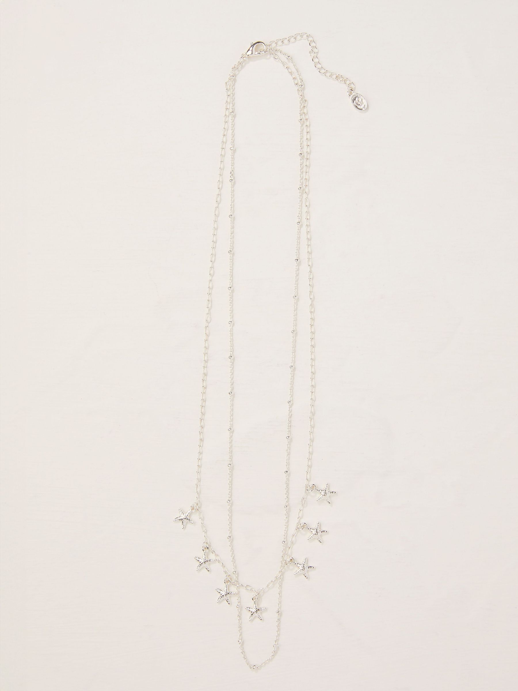 Silver Tone Starfish Layered Necklace (AT0623) | £16.50