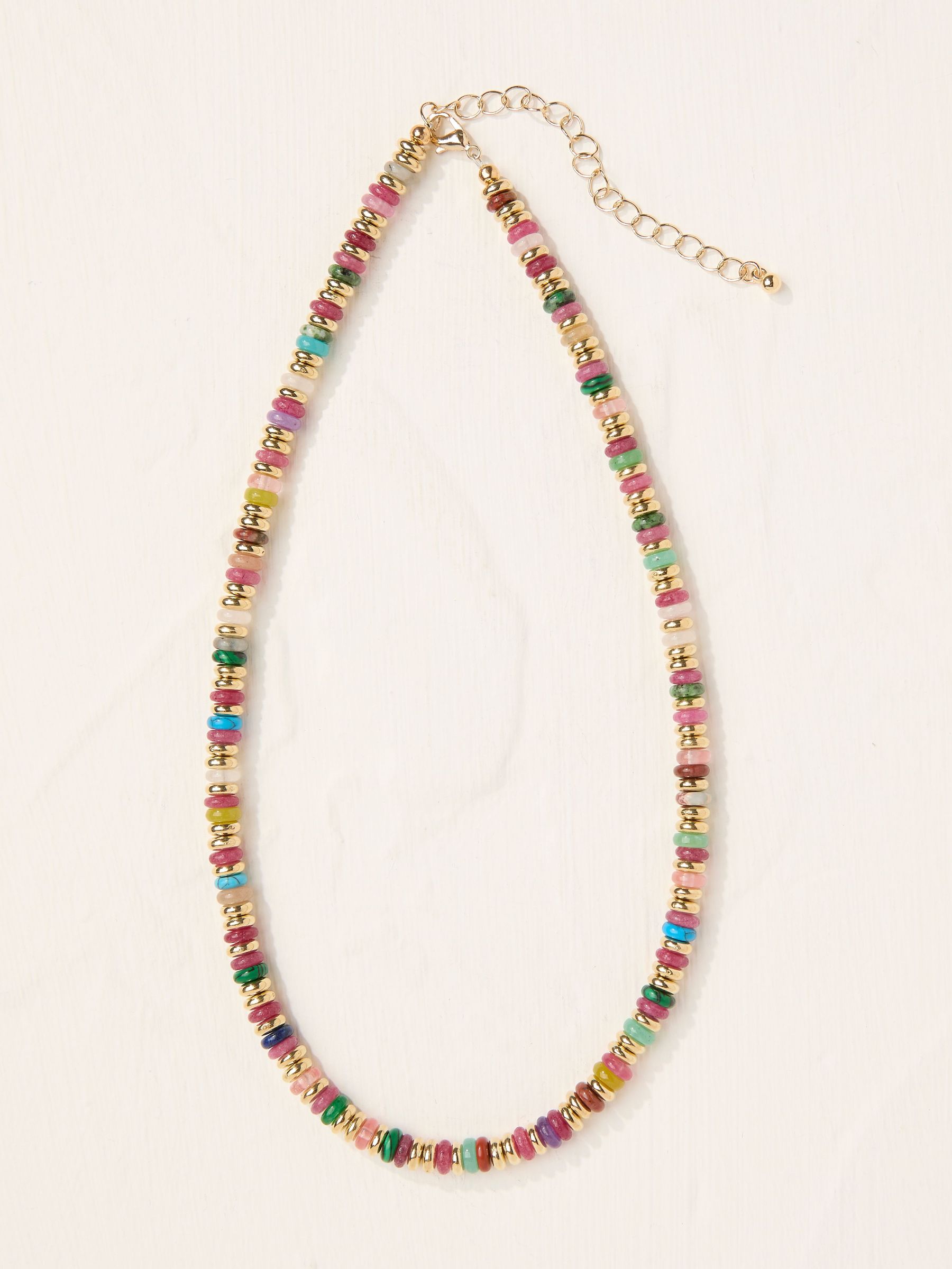 Multi Bright Beaded Necklace (AT0631) | £16.50