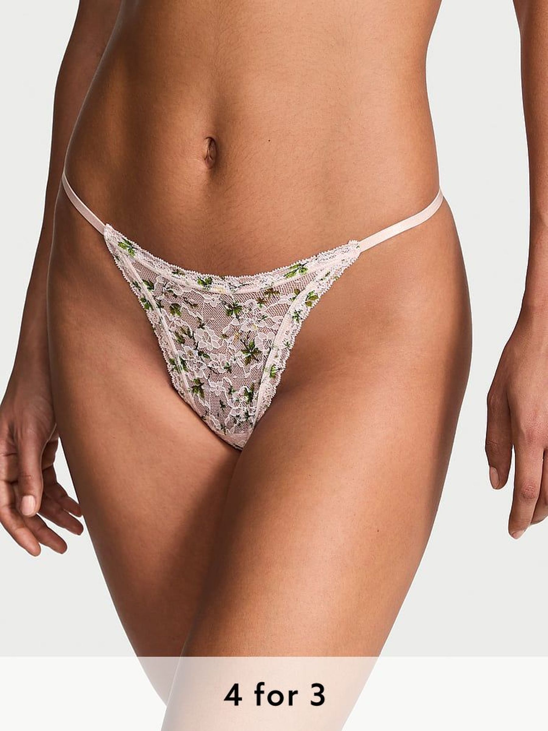 Purest Pink Thong Knickers (AT0915) | £9