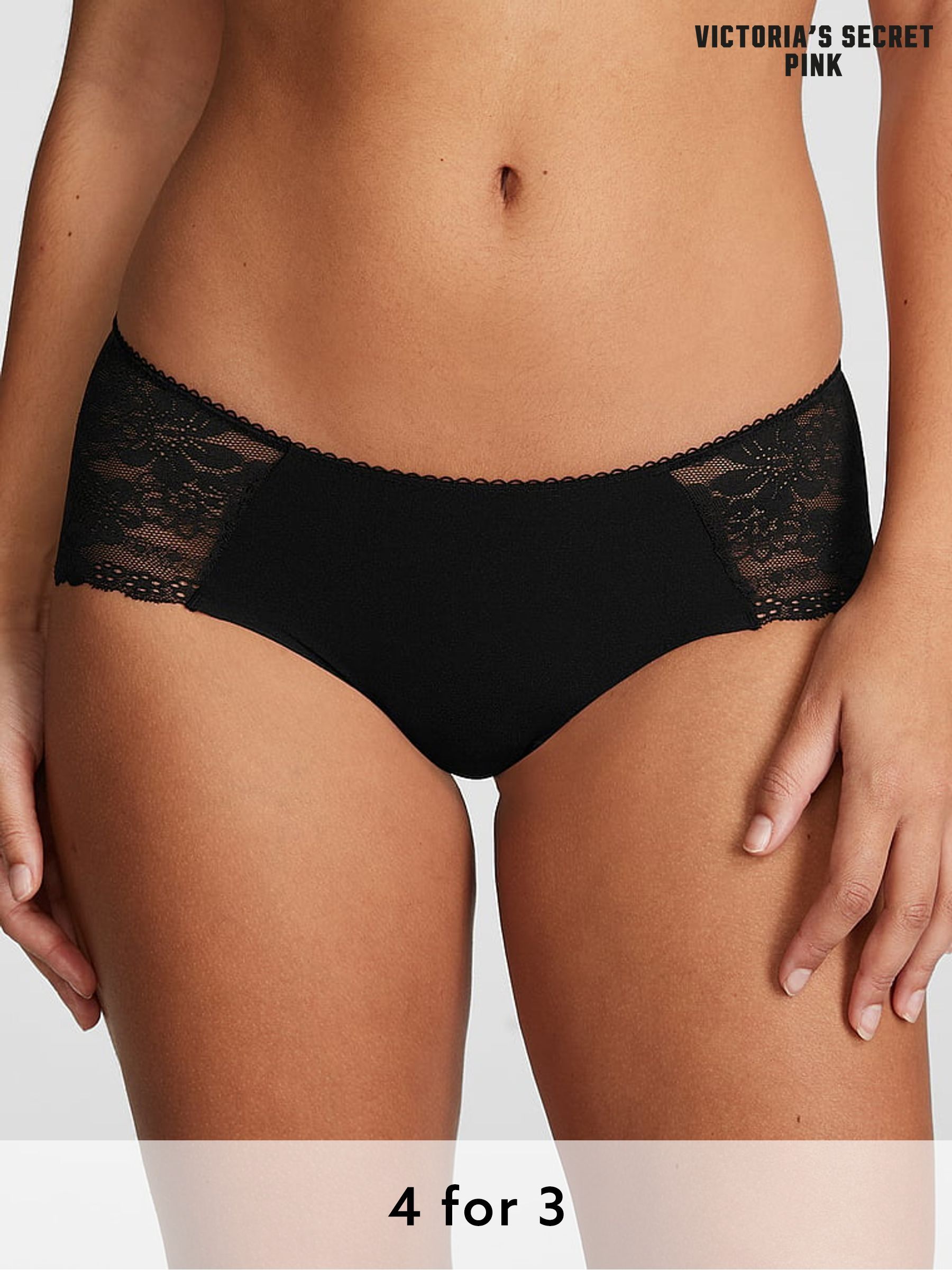 Black Lace Hipster Knickers (AT0921) | £9