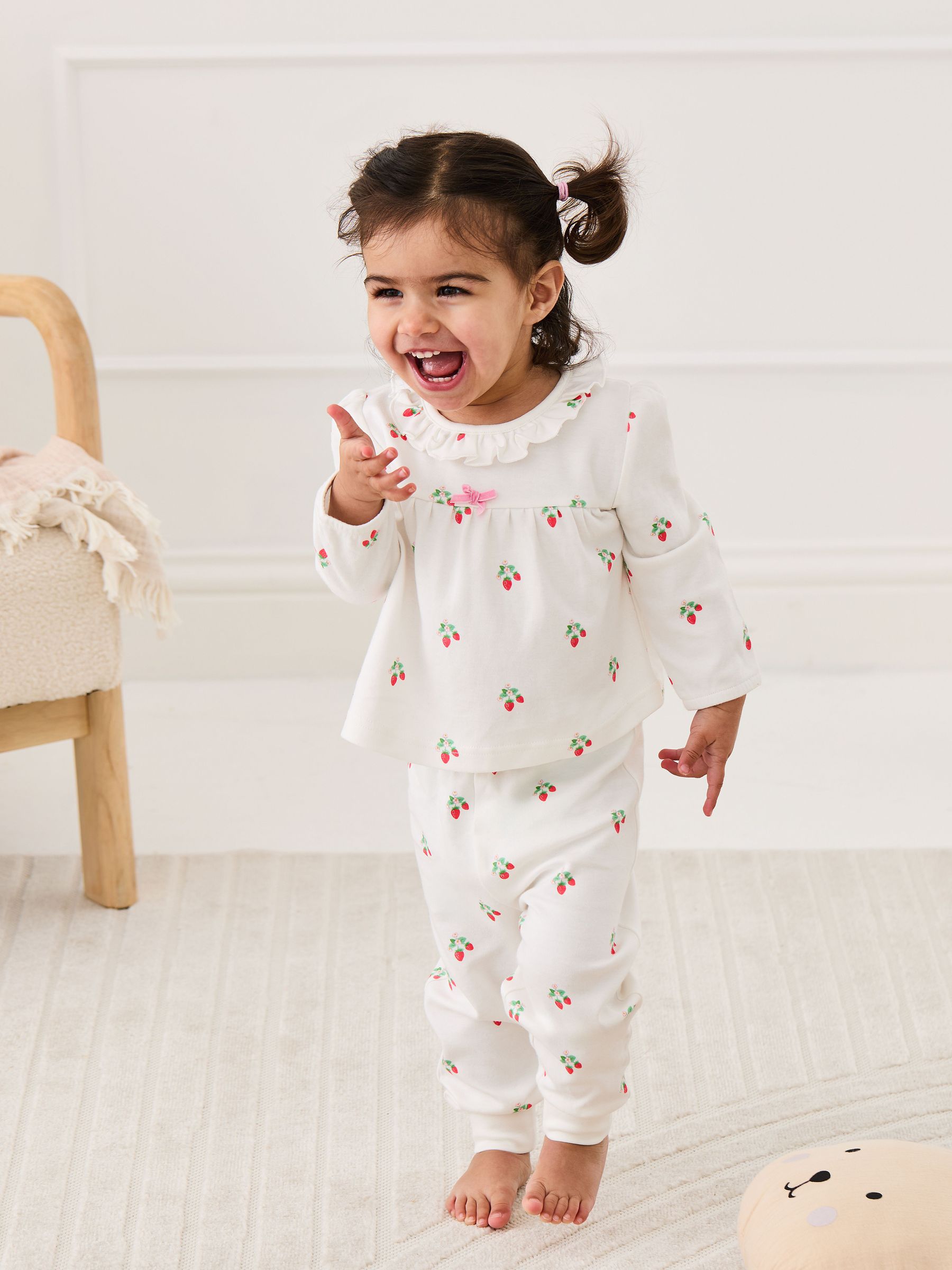 Cream Long Jersey Pyjamas (AT2040) | £21