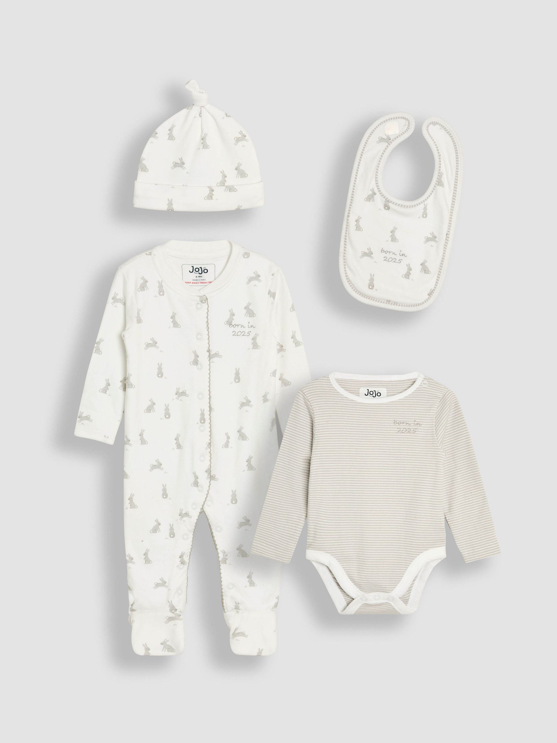 White Baby 100% Cotton 4-Piece Gifting Set (AT2042) | £34.50