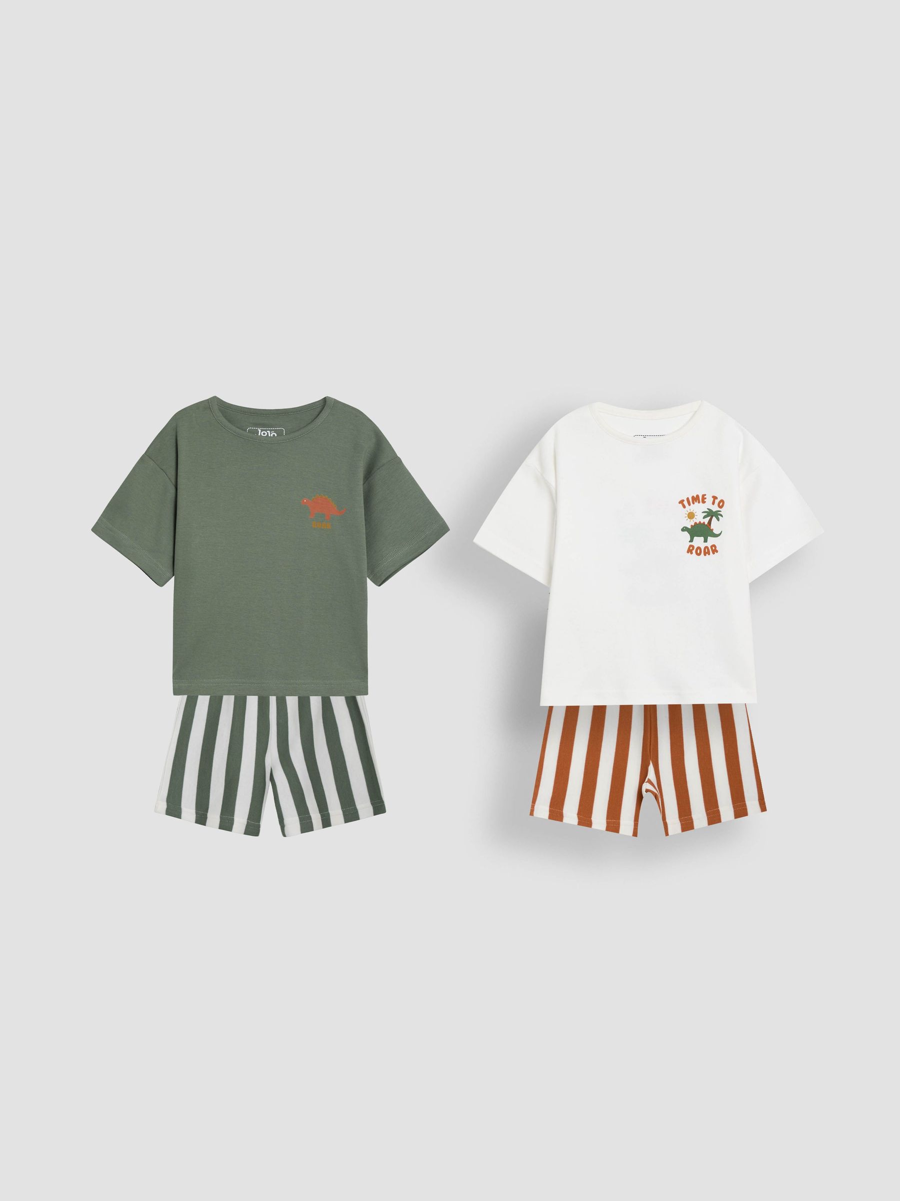 Stone Print Short Jersey Pyjamas 2 Pack (AT2054) | £29.50