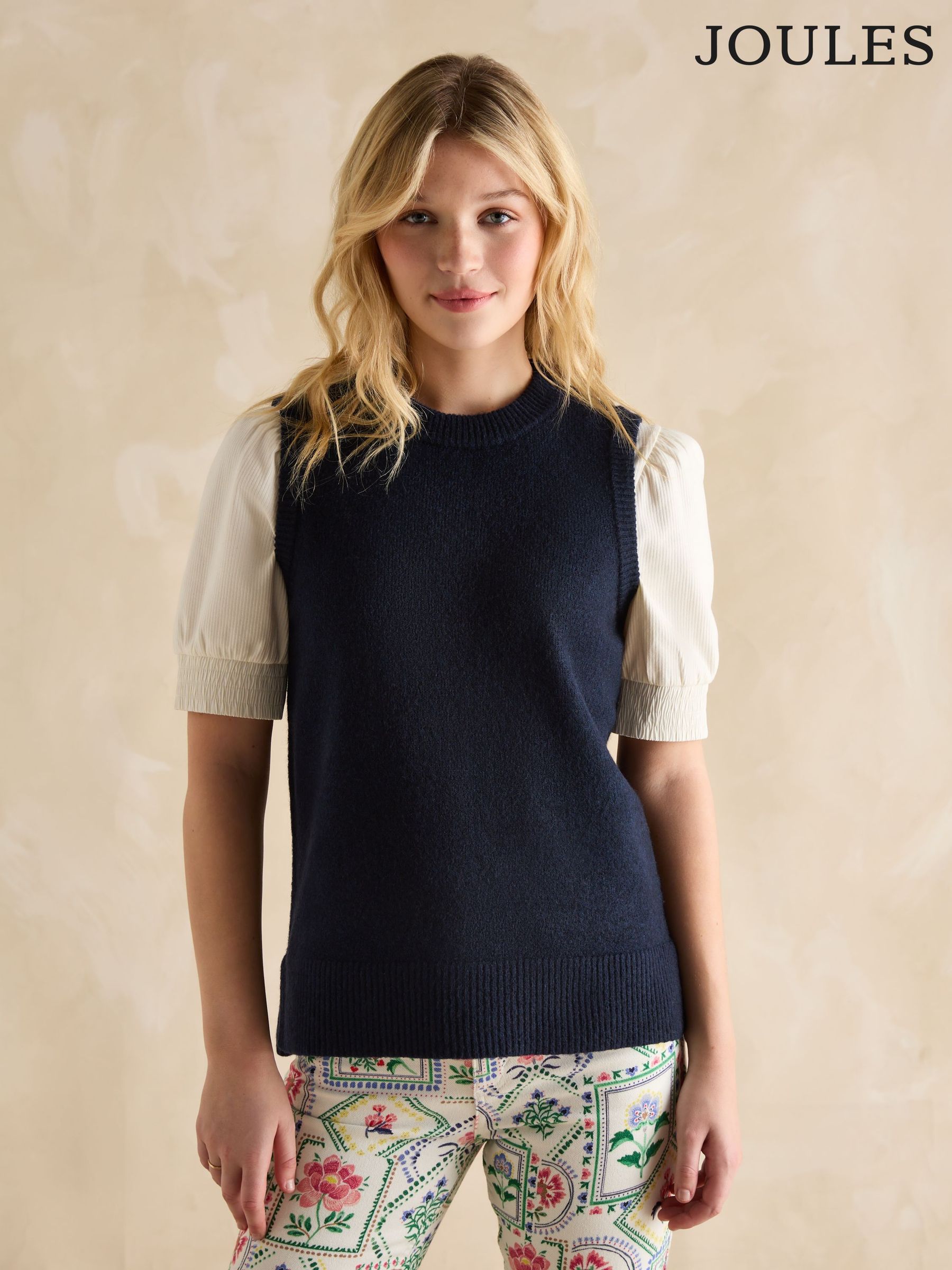 Holly Navy Blue Knitted Vest