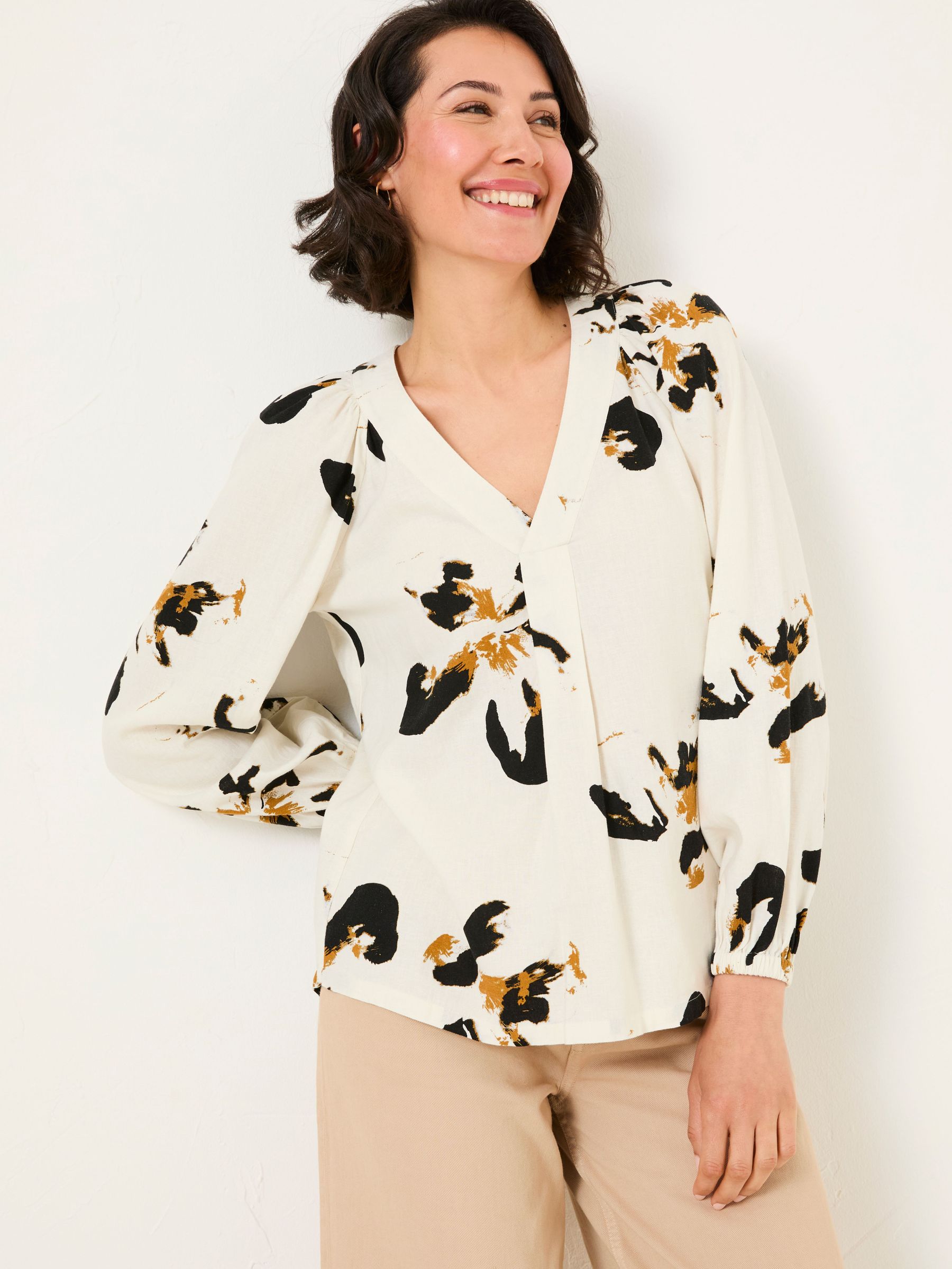Channon Multi Floral Placement Blouse (AT2389) | £46
