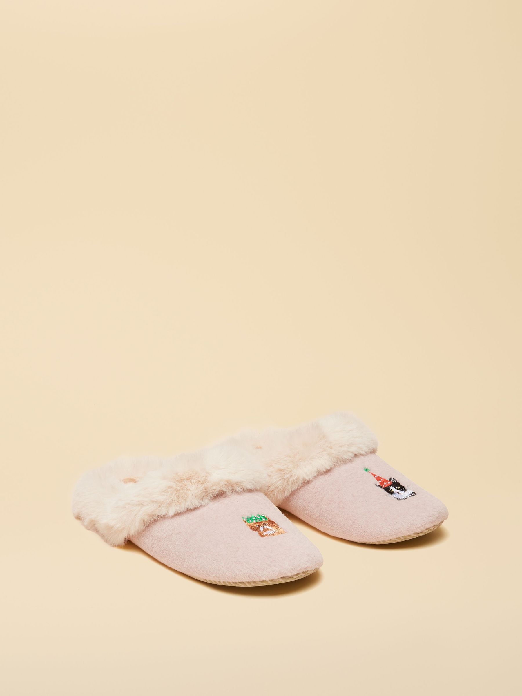 Slippet Luxe Pink Cat Slippers (AT2409) | £24.95