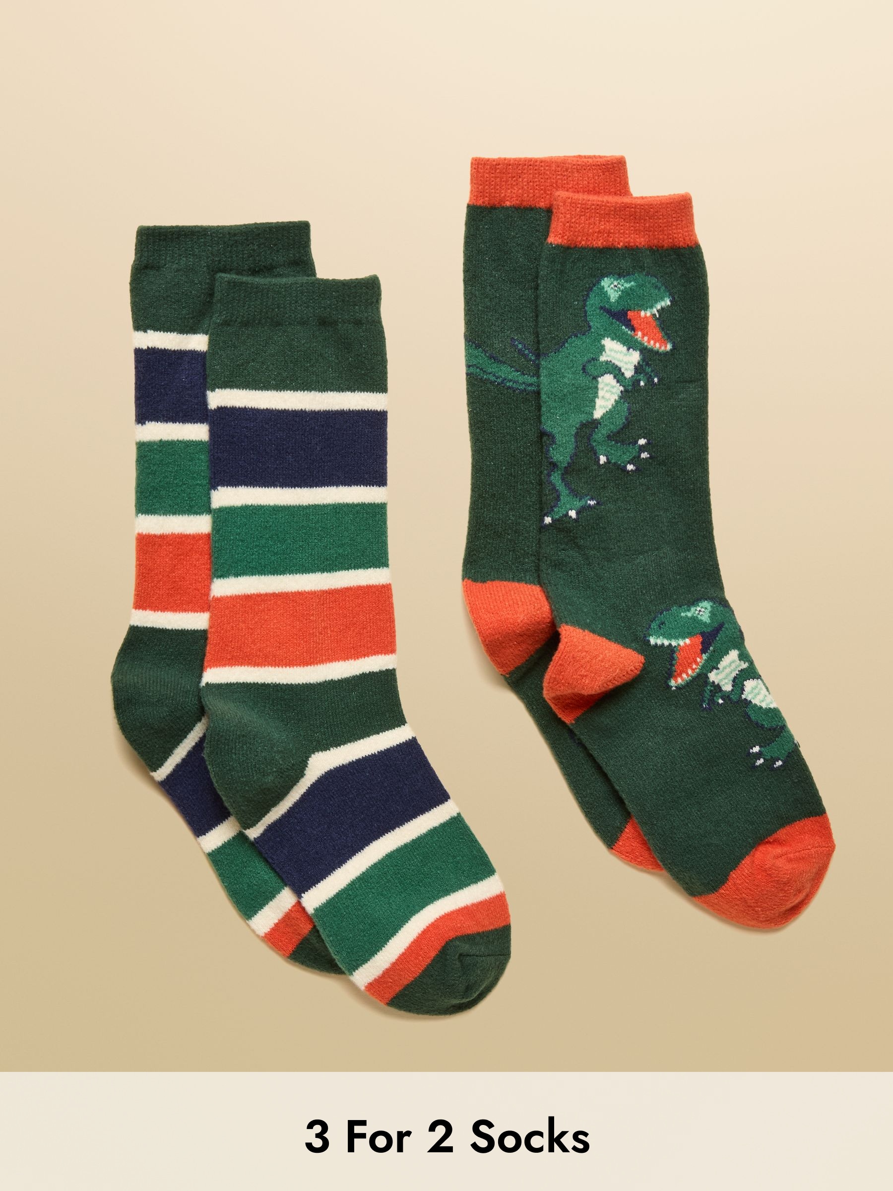 Kids' Warmly Green Cosy Sock 2 Pack (AT2738) | £11.95