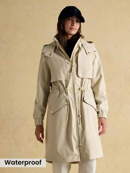 Elbridge Neutral Waterproof Coat with Hood