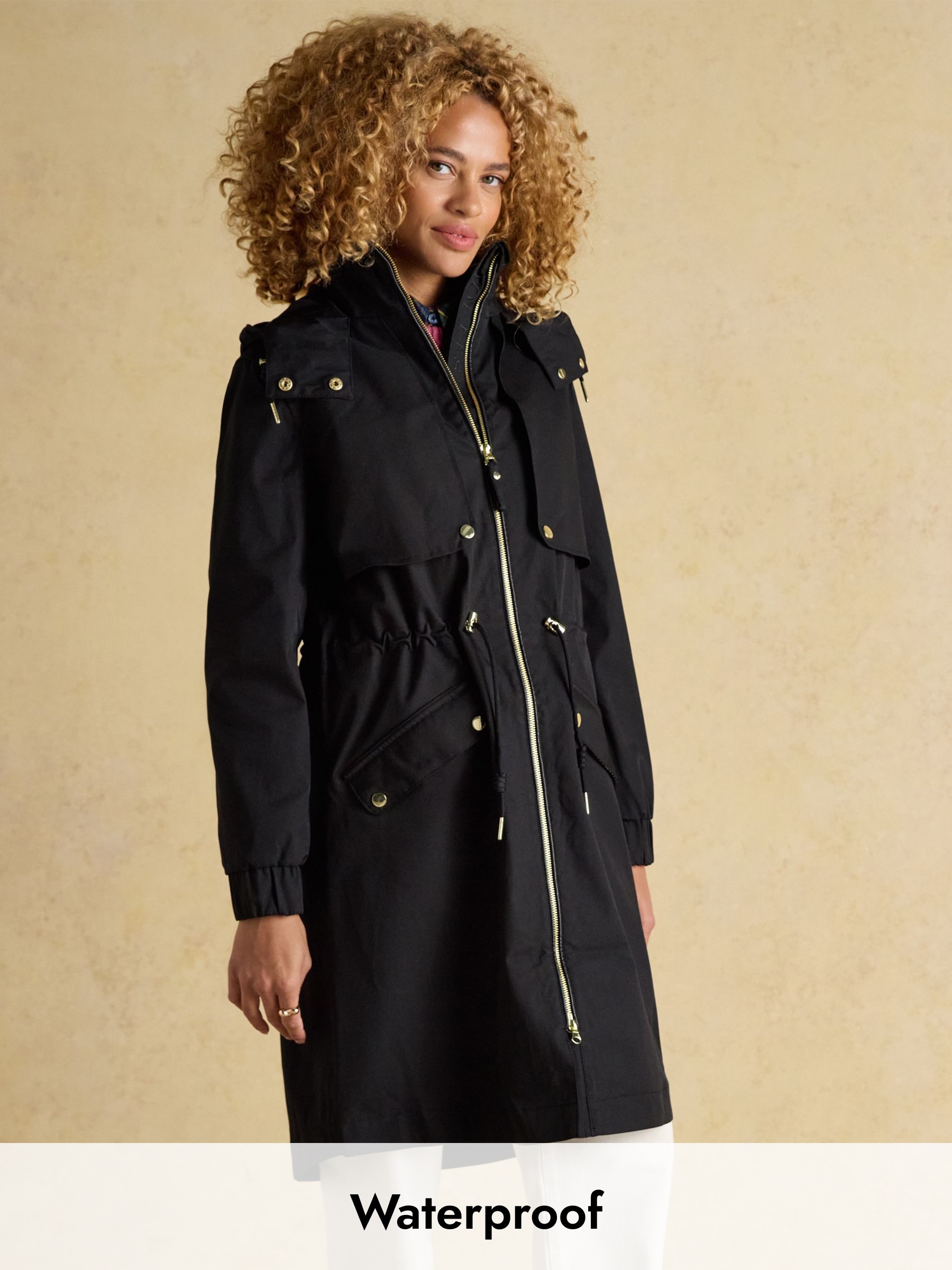 Elbridge Black Waterproof Coat with Hood (AT3602) | £95