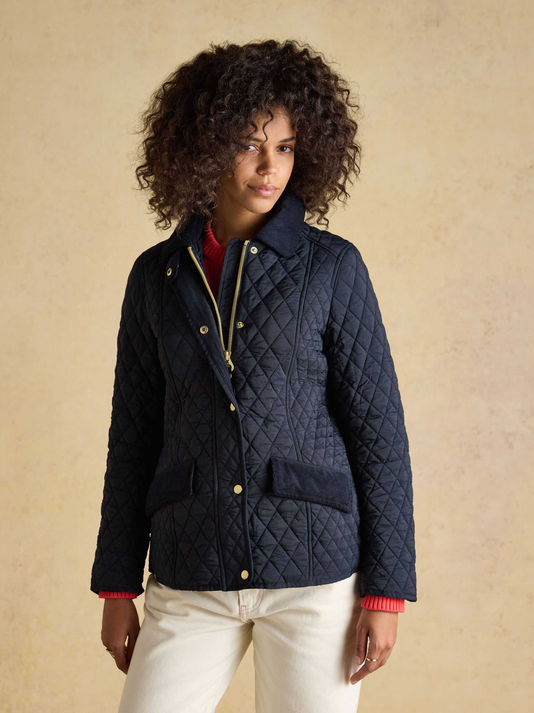 Highclere Navy Diamond Quilted Showerproof Jacket