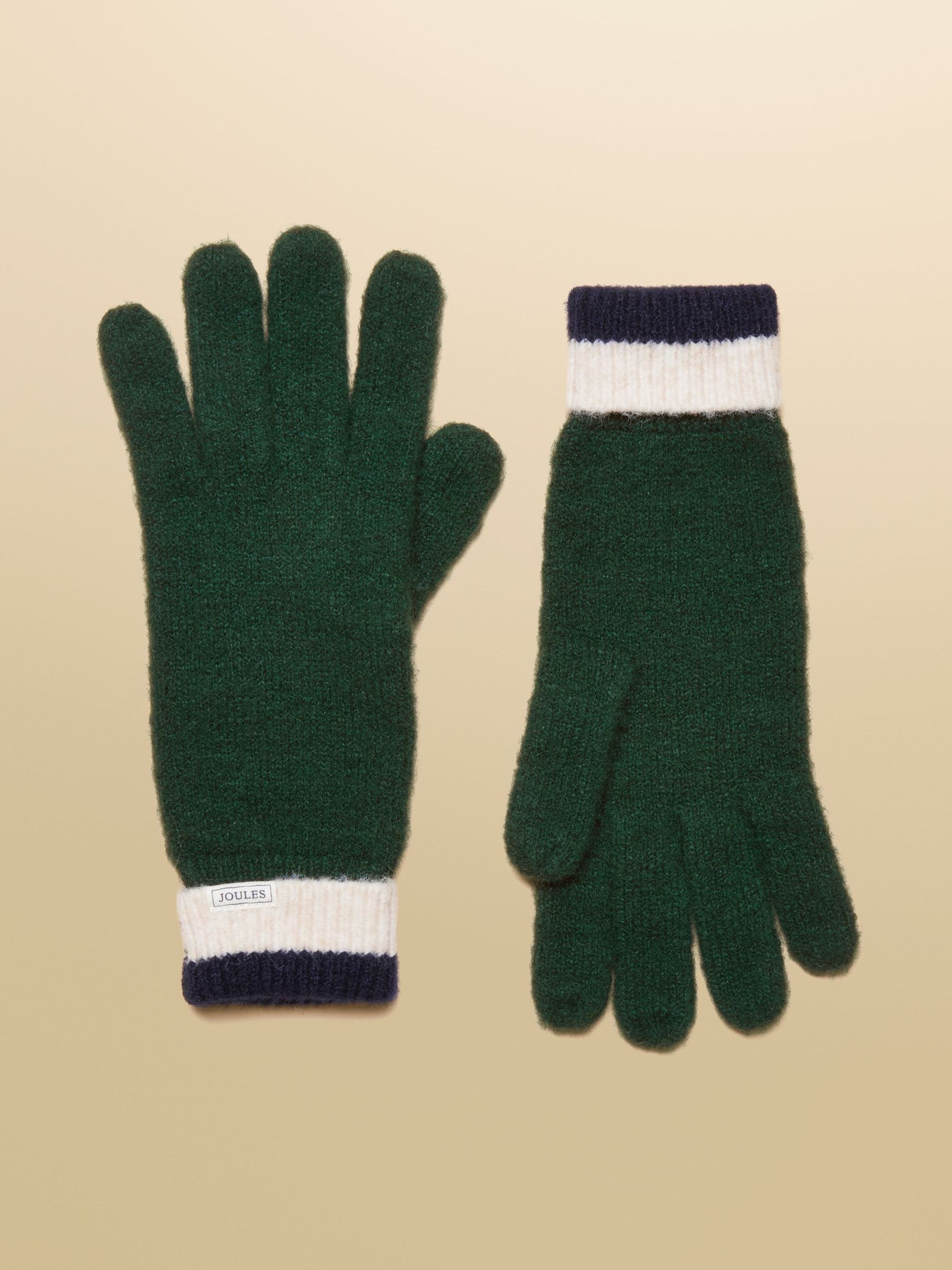 Popley Green & Navy Knitted Gloves (AT5245) | £16.95