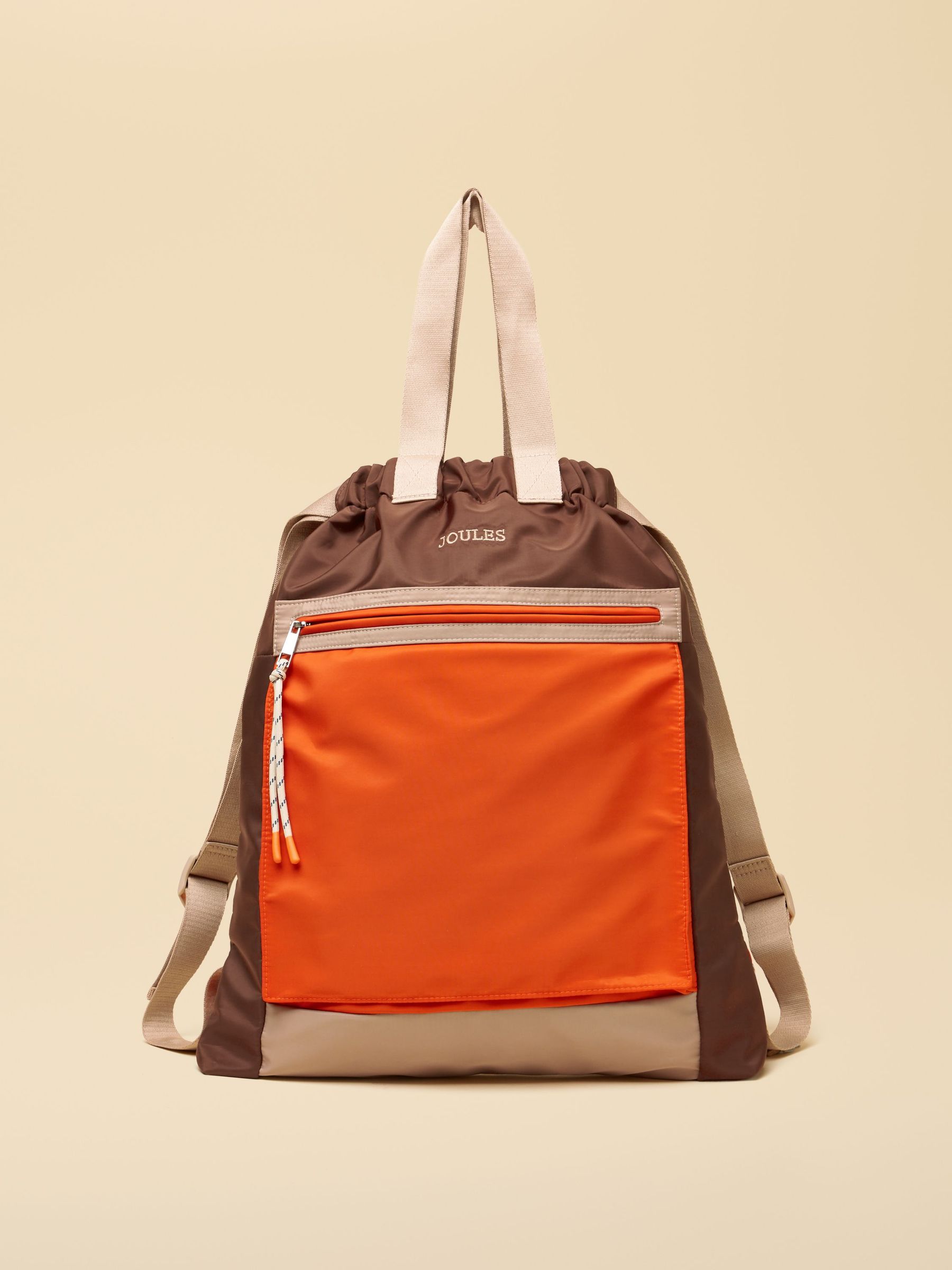Peplow Brown/Orange Colourblock Rucksack (AT5268) | £32