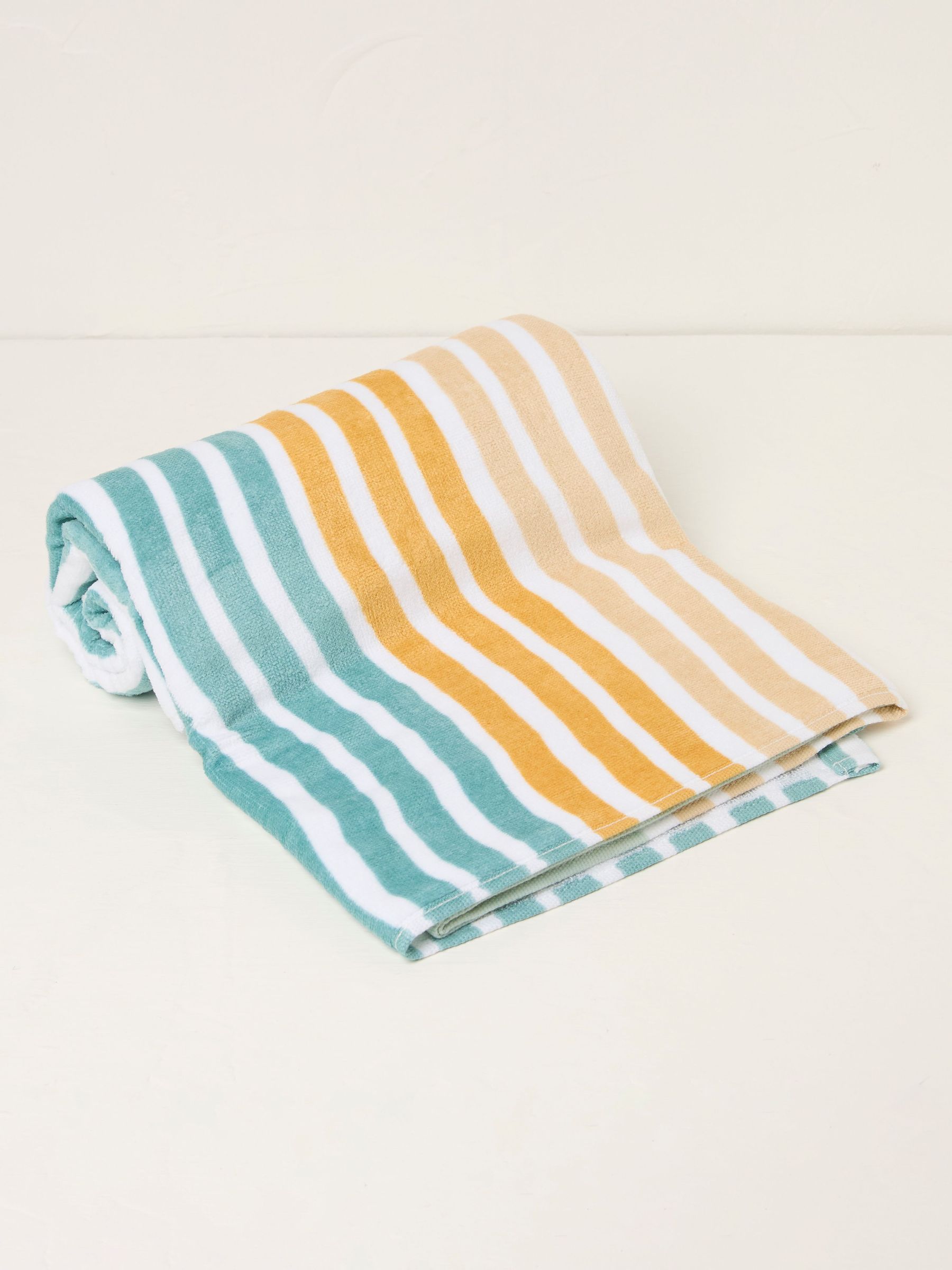 Green Beach Hut Beach Towel (AT5545) | £19.50