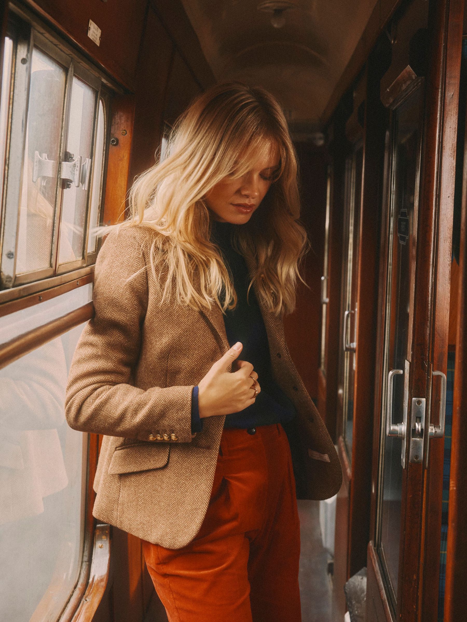 Canterly Brown Herringbone Tweed Hacking Jacket (AT6521) | £149