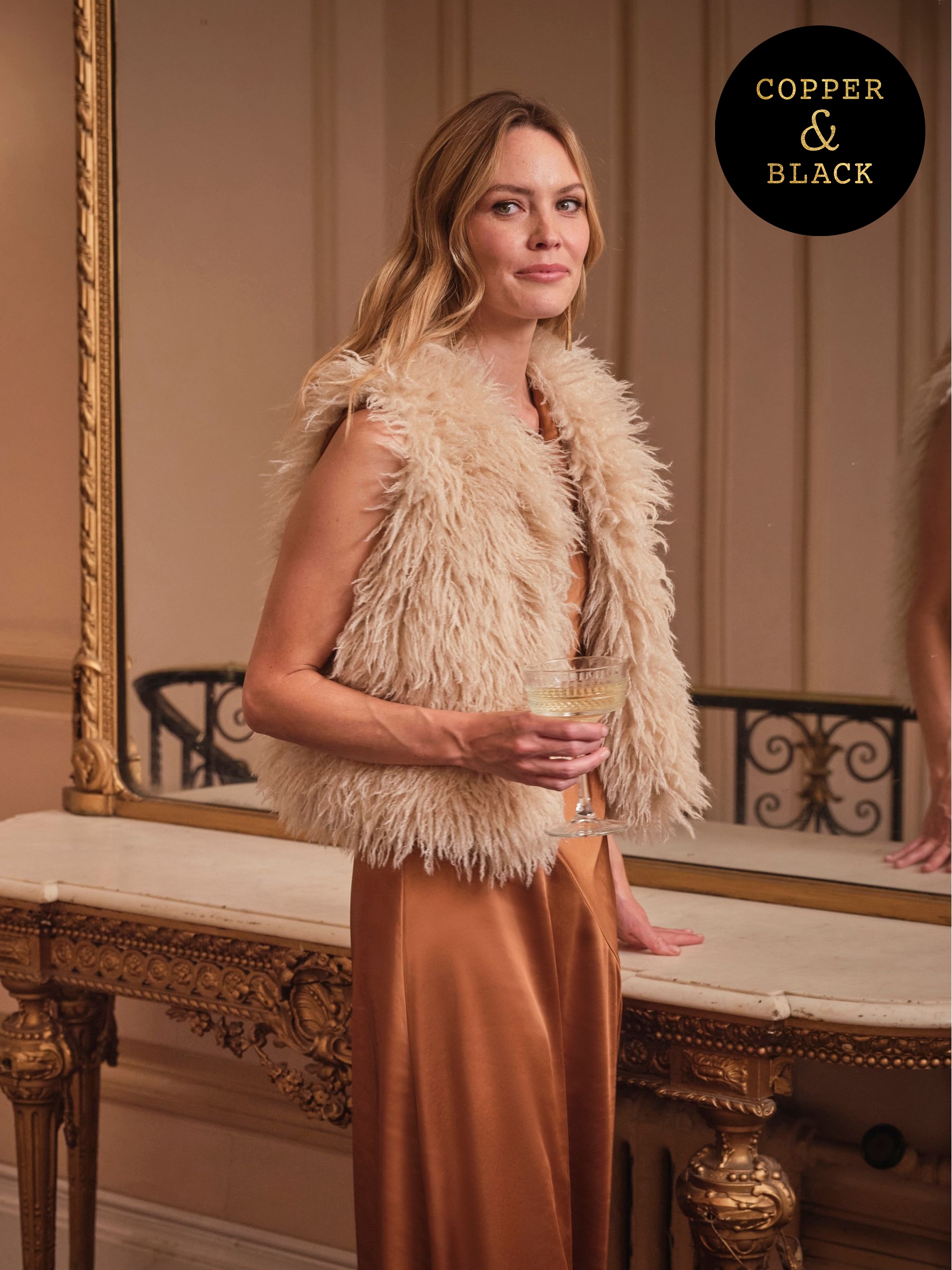 Kate Ivory Faux Fur Gilet (AT6776) | £79