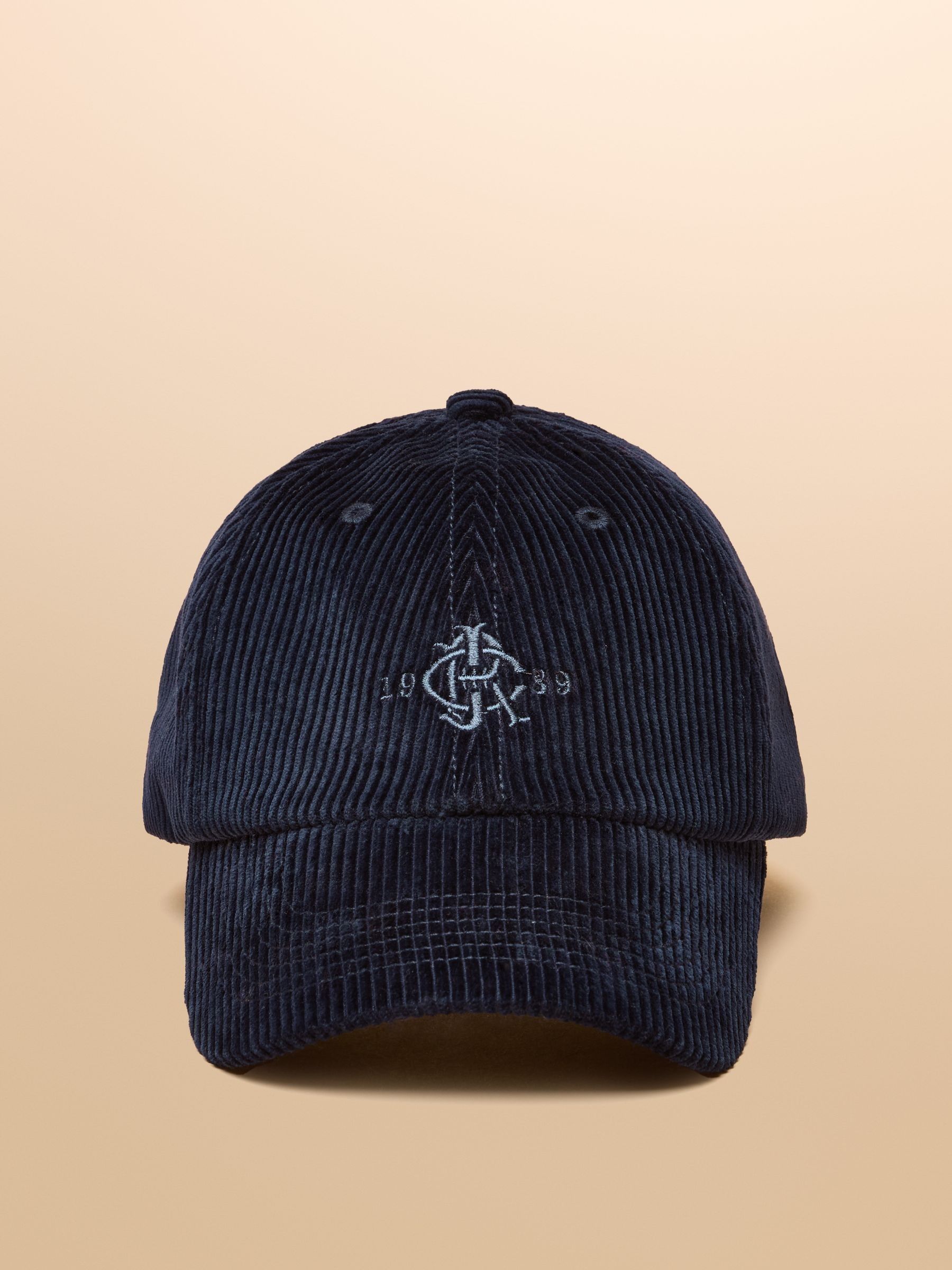 Chadwick Navy Corduroy Baseball Cap (AT6828) | £19