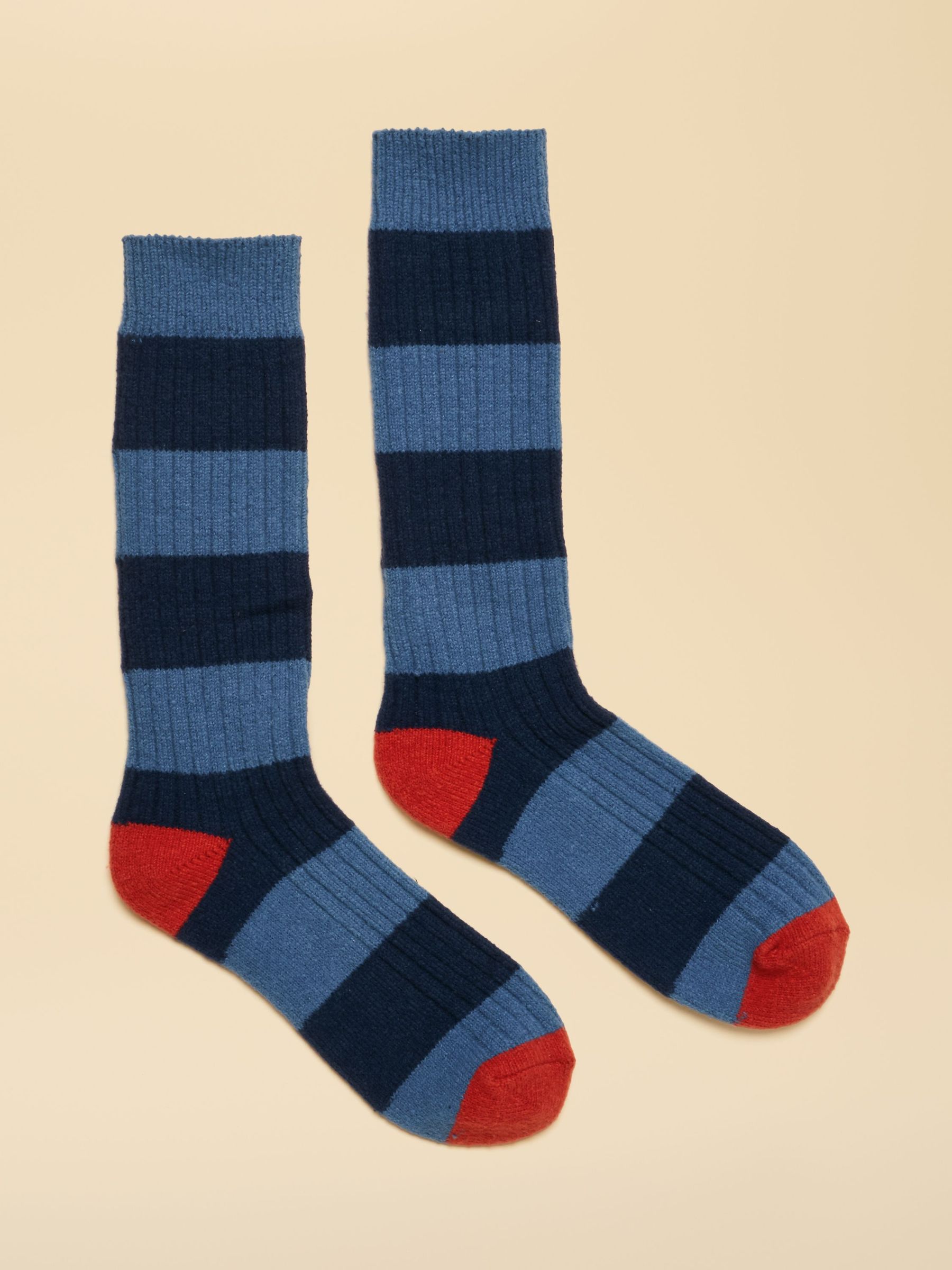 Men's Gibson Blue & Navy Cosy Stripe Socks