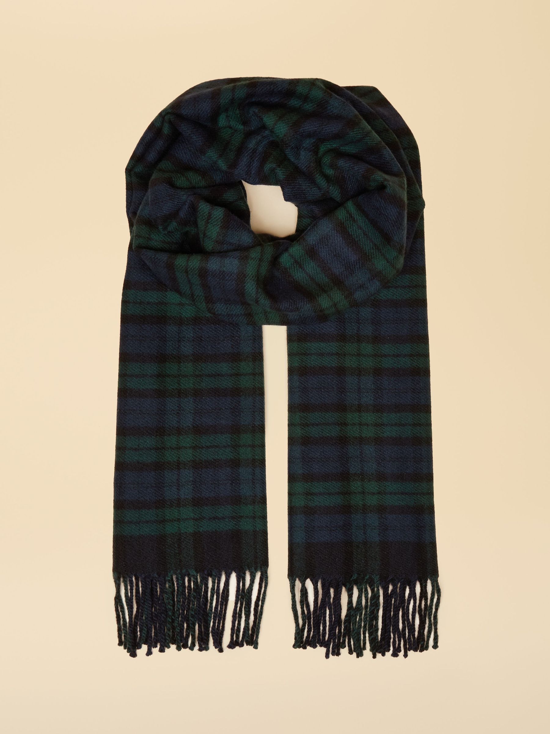 Langtree Check Navy Scarf (AT6890) | £16.95
