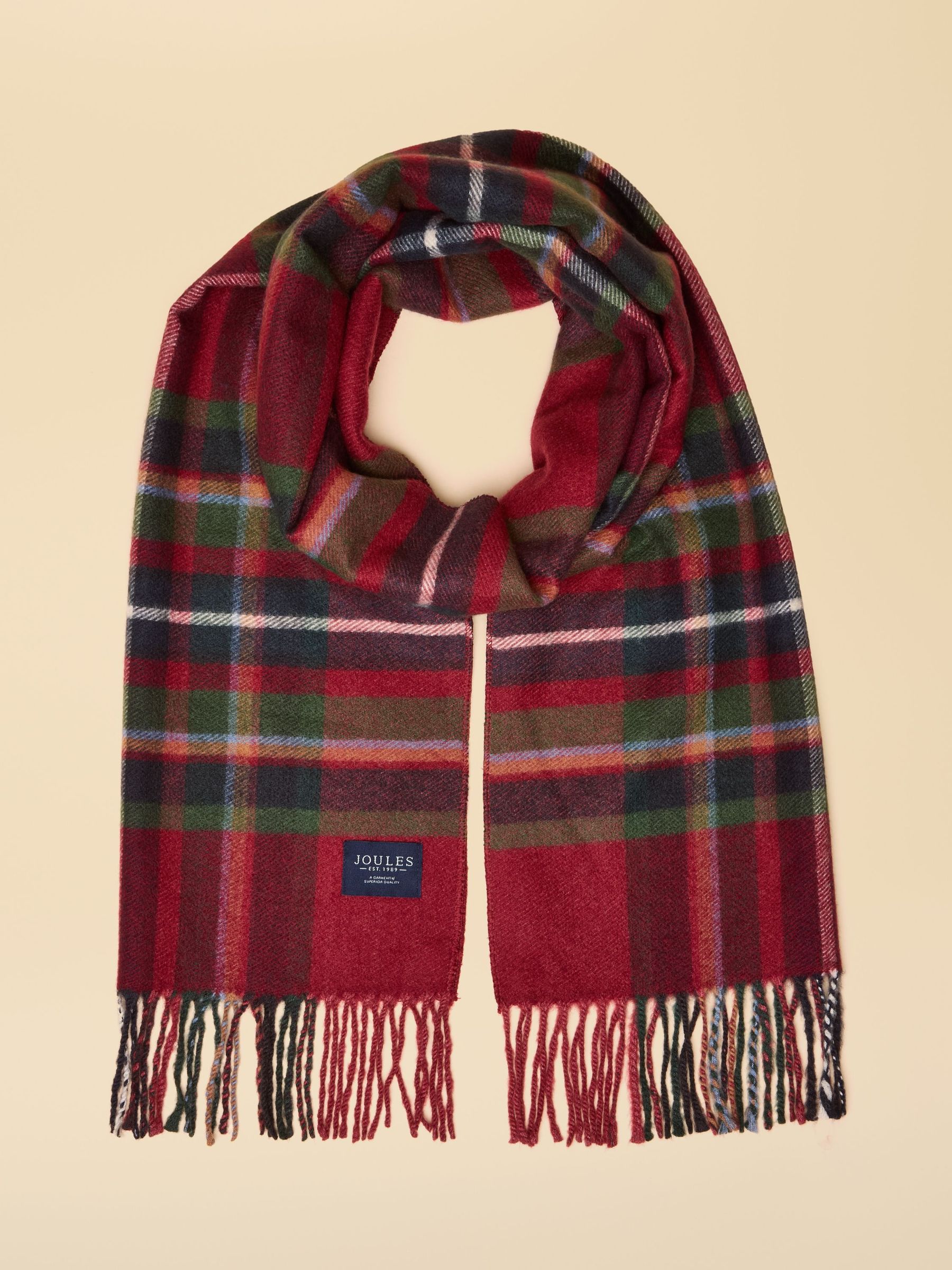 Langtree Check Red Scarf (AT6894) | £16.95