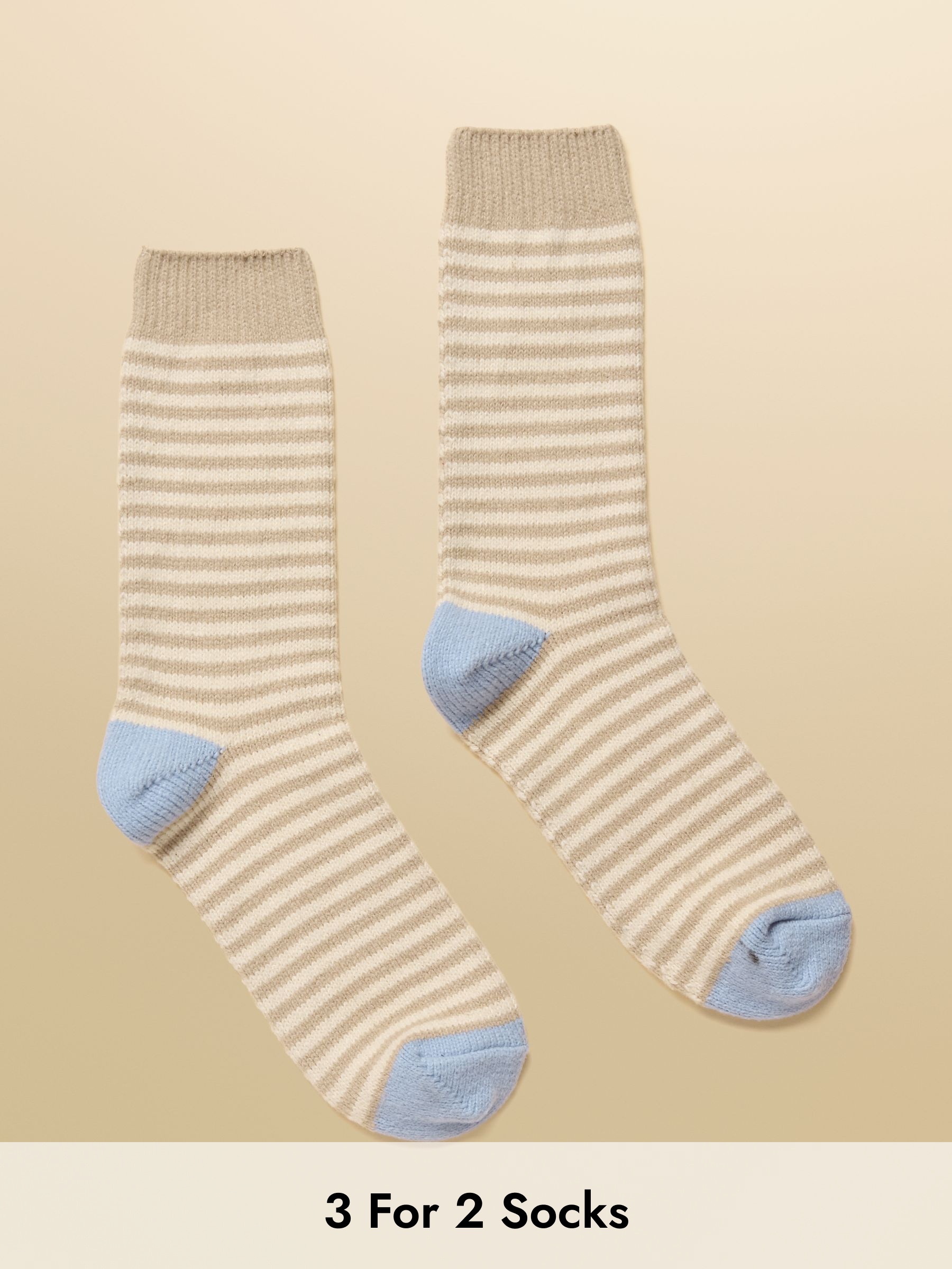Women's Cosy Oatmeal Socks (size 4-8) (AT6942) | £9.95
