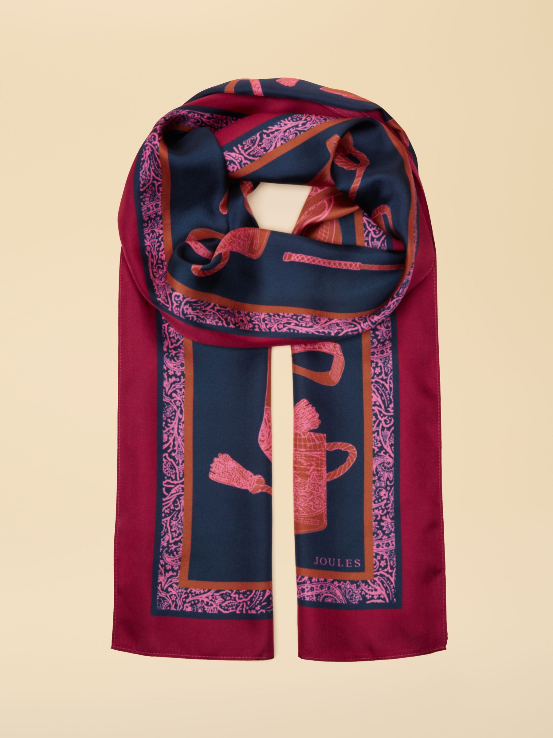 Windsor Navy 100% Silk Scarf (AT7051) | £27
