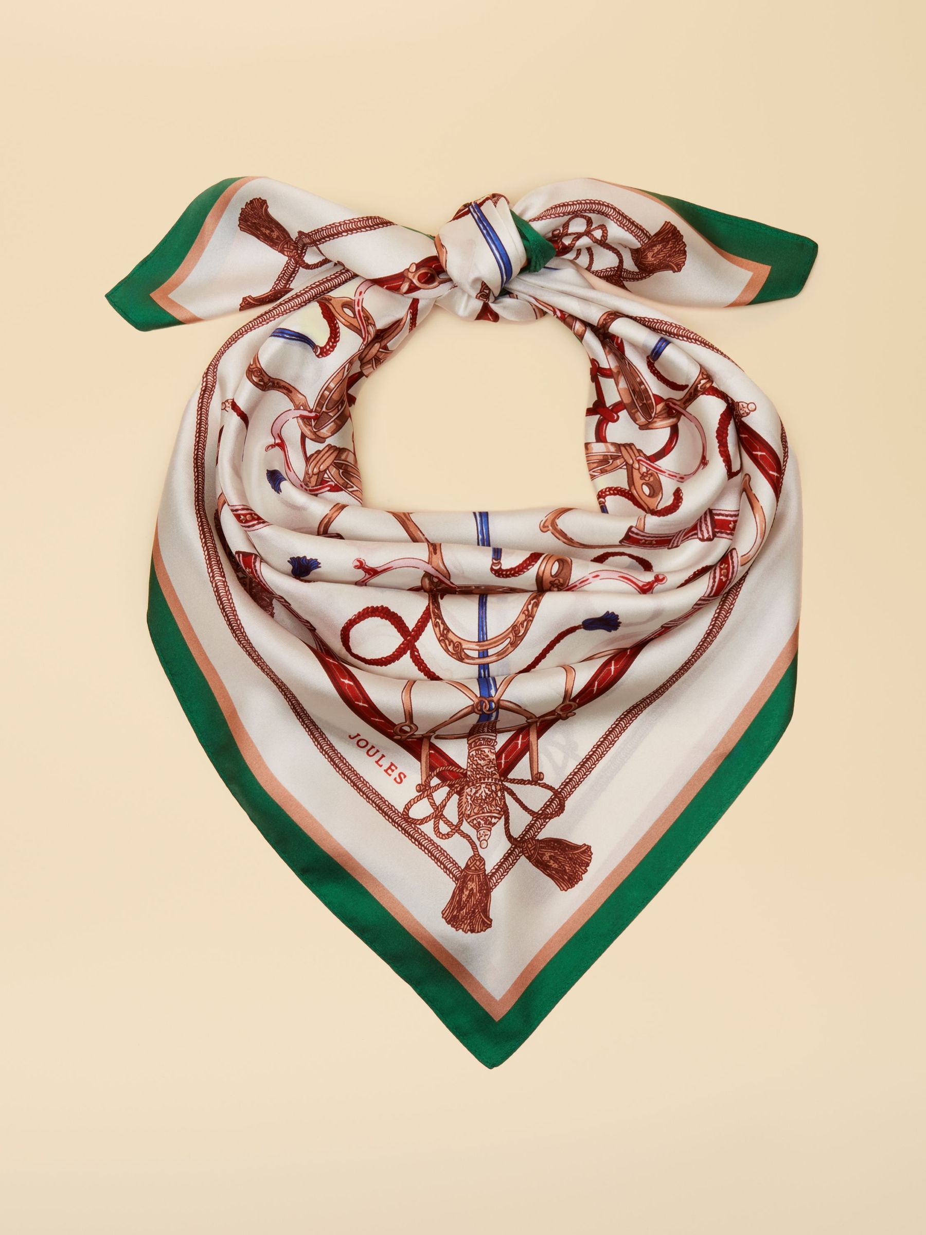 Bloomfield Cream Square 100% Silk Scarf (AT7052) | £45