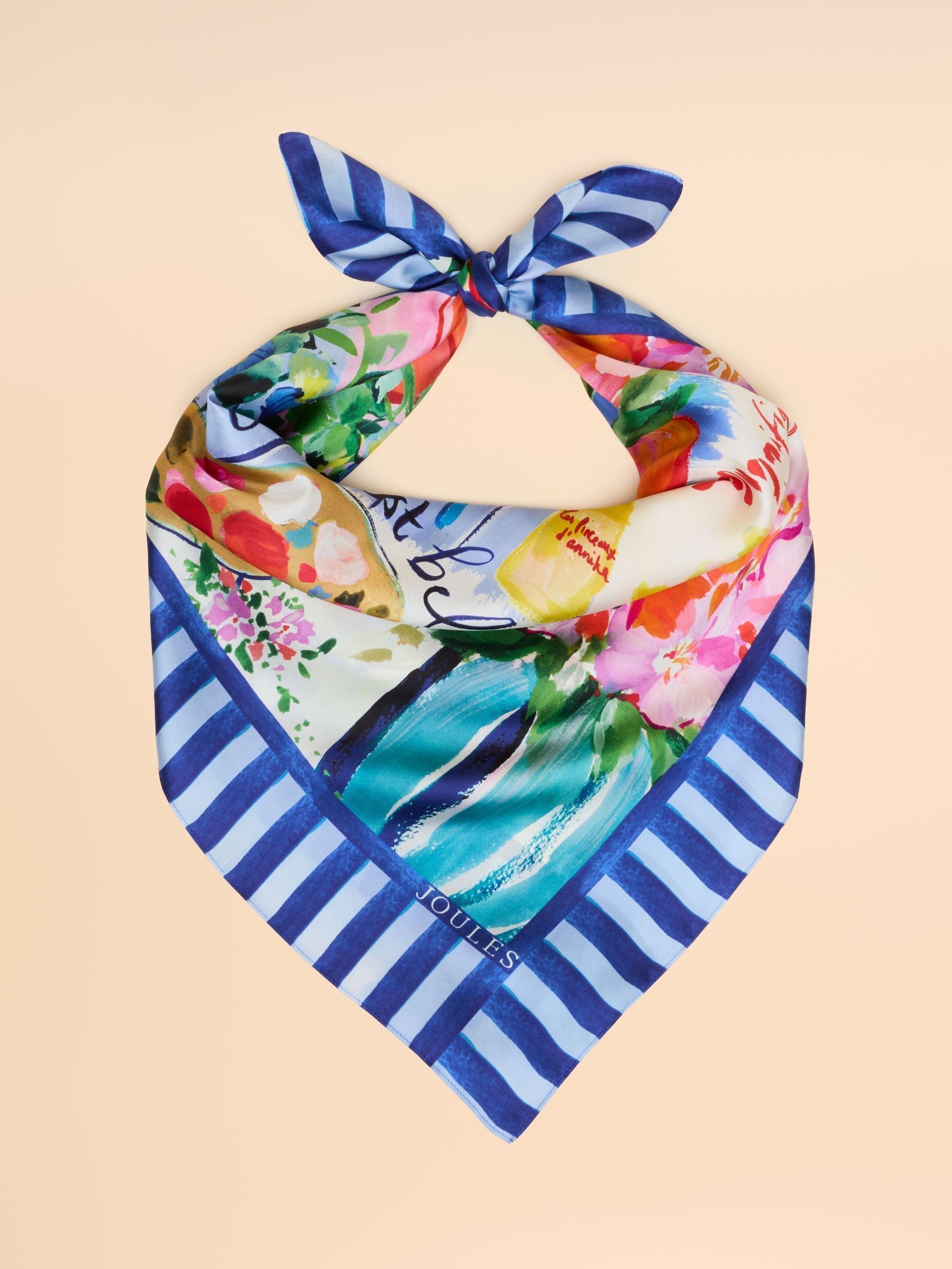 Bloomfield Blue Square 100% Silk Scarf (AT7055) | £45