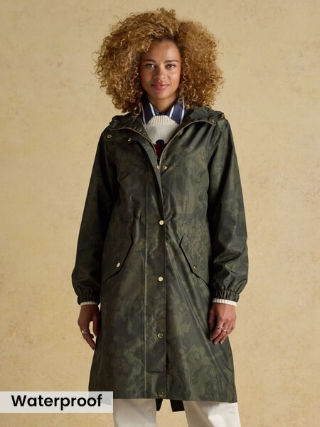 Holkham Green Waterproof Packable Raincoat With Hood