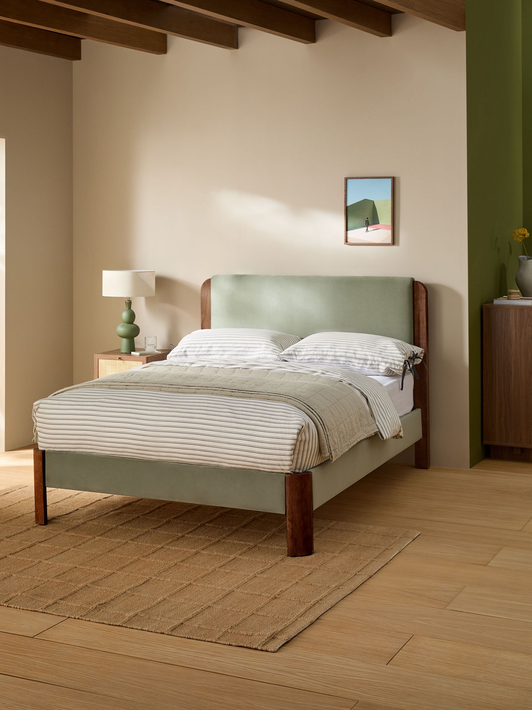 Evander Bed Bed in Velvet Fern Green (AT8395) | £649 - £749