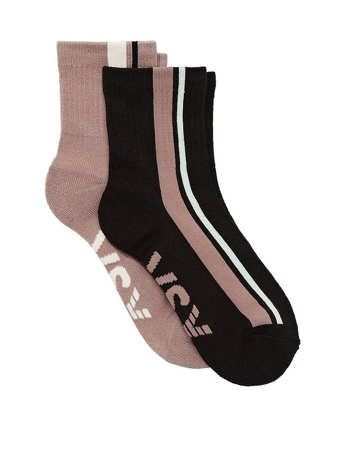 Candelight Rose Nude and Black 2 Pack Quarter Socks (AT9222) | £7