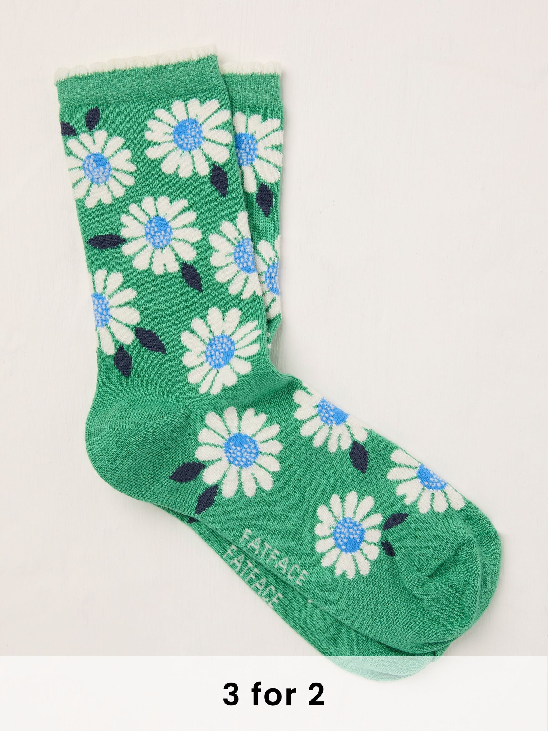 Green Daisy Socks (AT9307) | £7.50