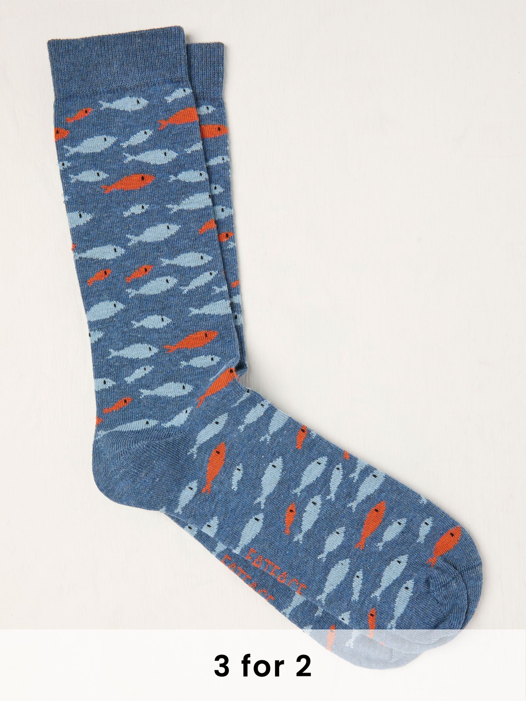 Blue Fish Socks (AT9373) | £7.50