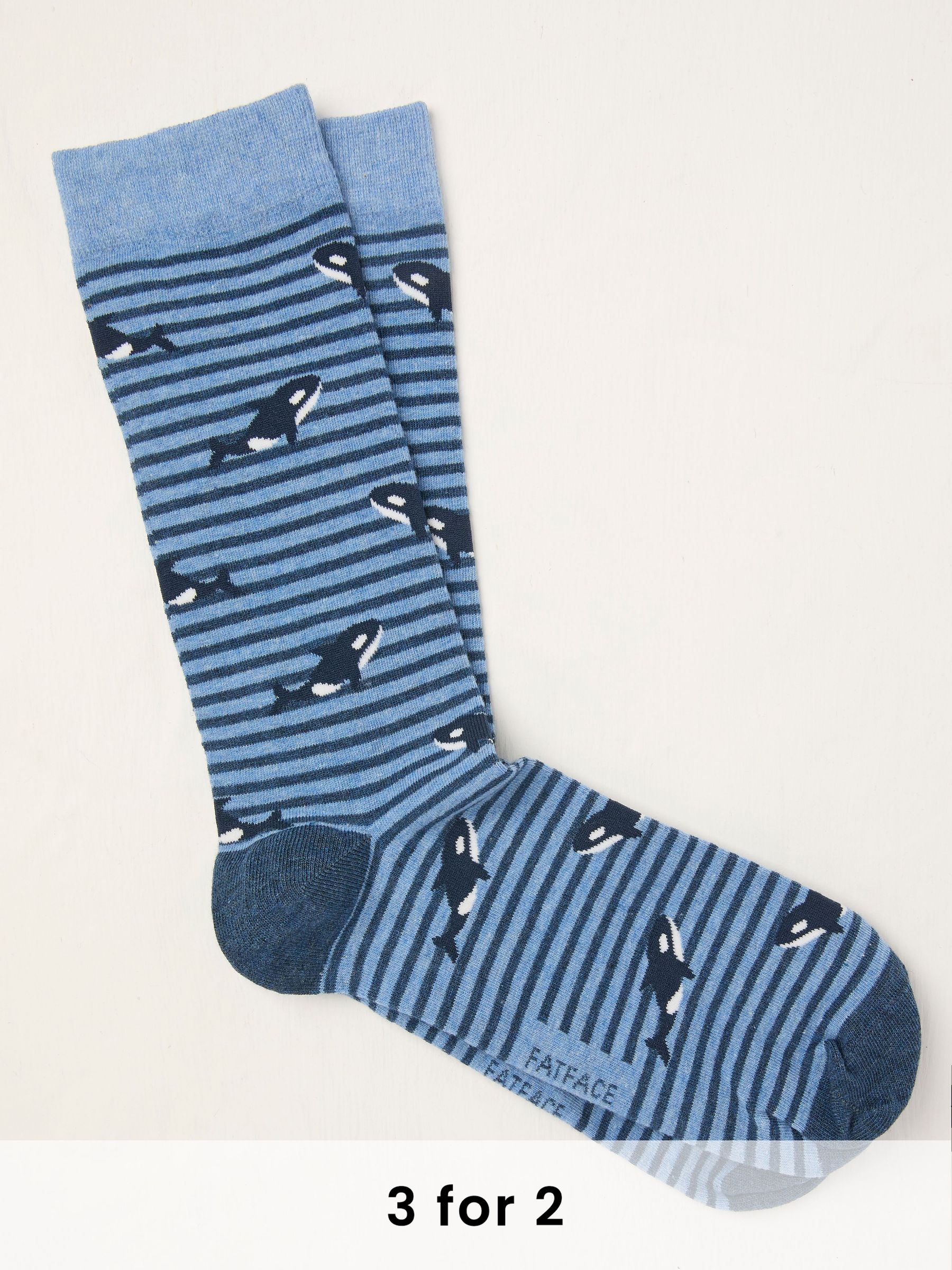 Blue Killer Whale Socks (AT9388) | £7.50