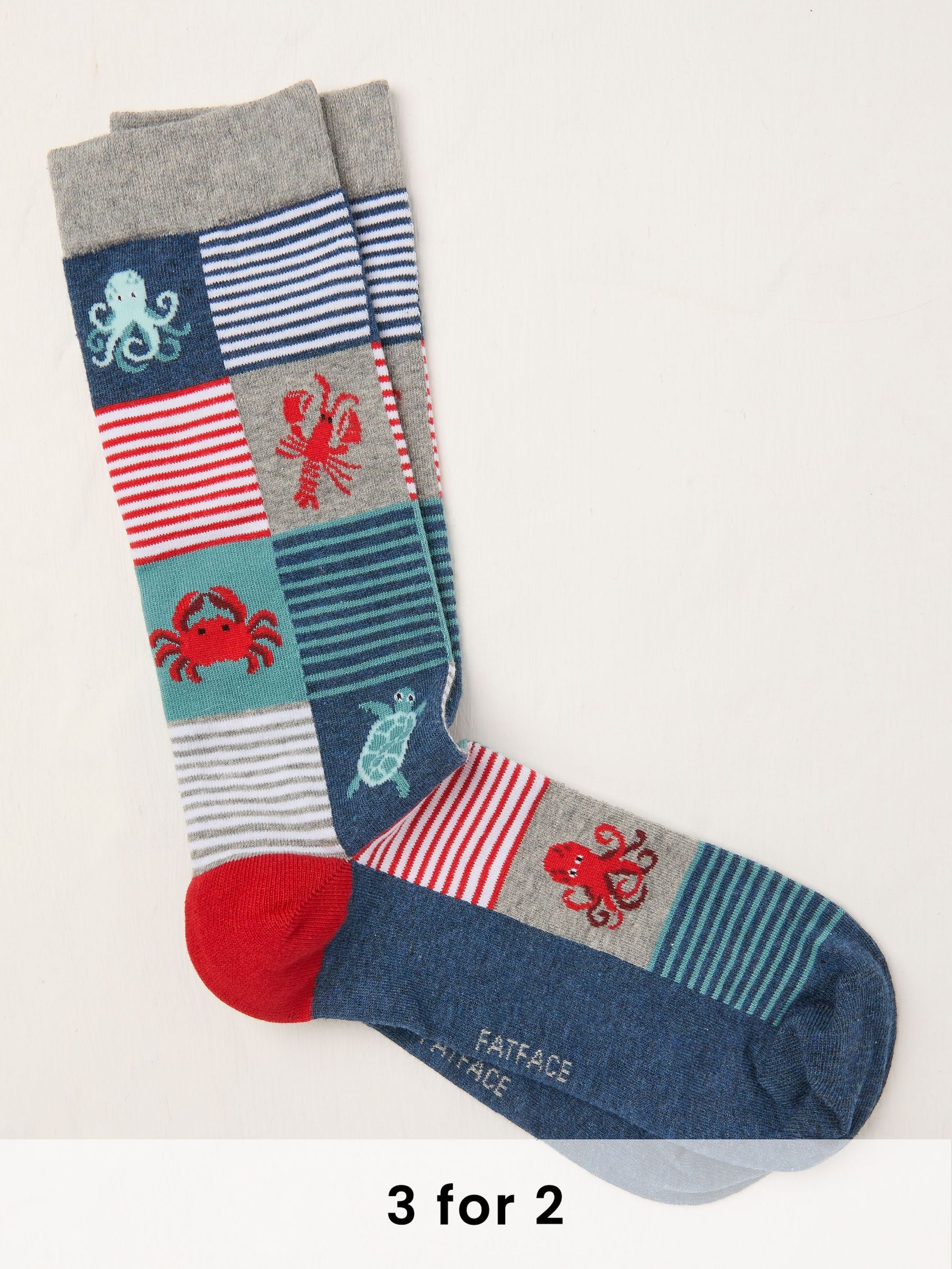 Grey Sealife Socks (AT9391) | £7.50