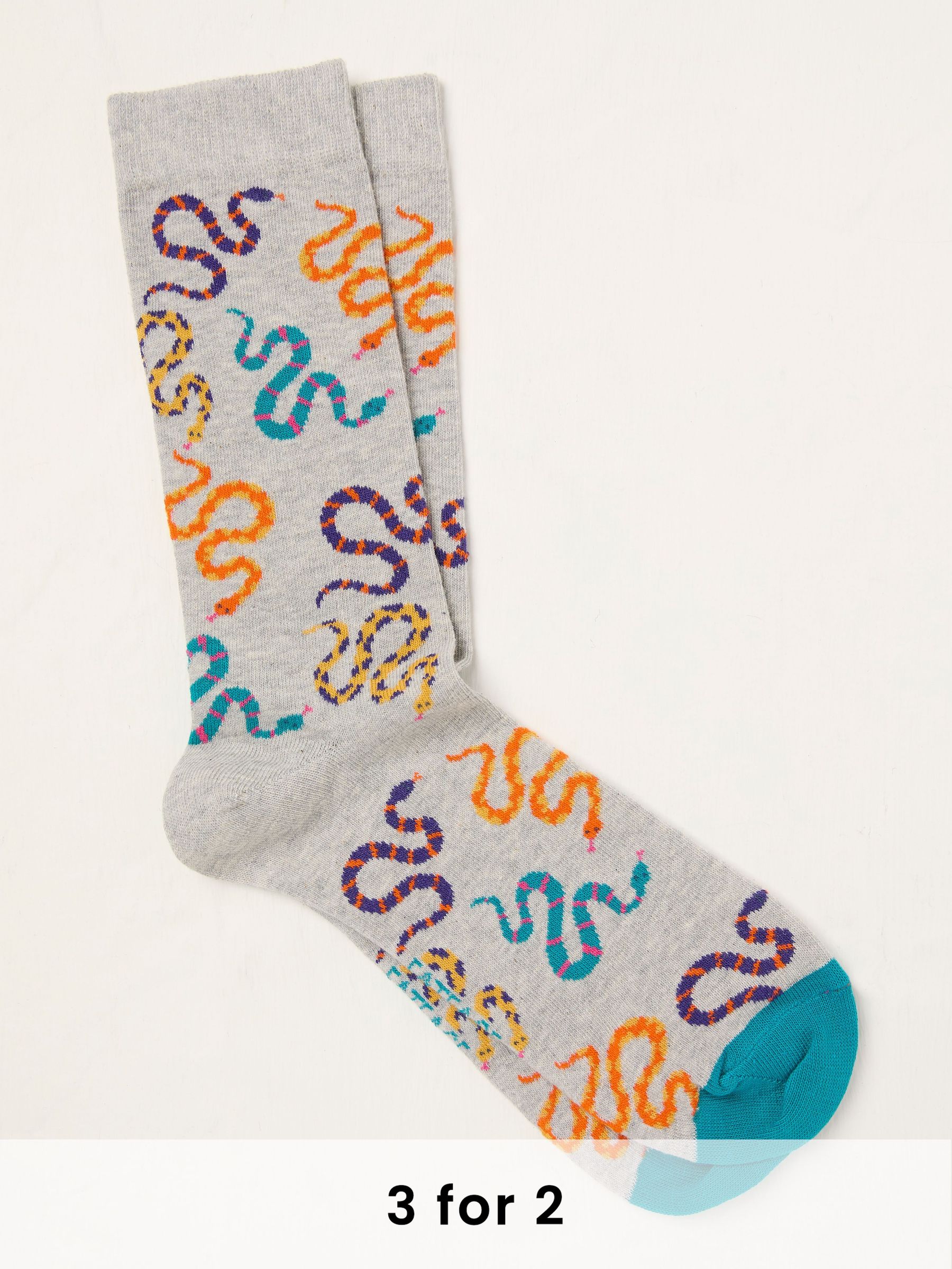 Grey Snake Men's Socks (AT9403) | £7.50