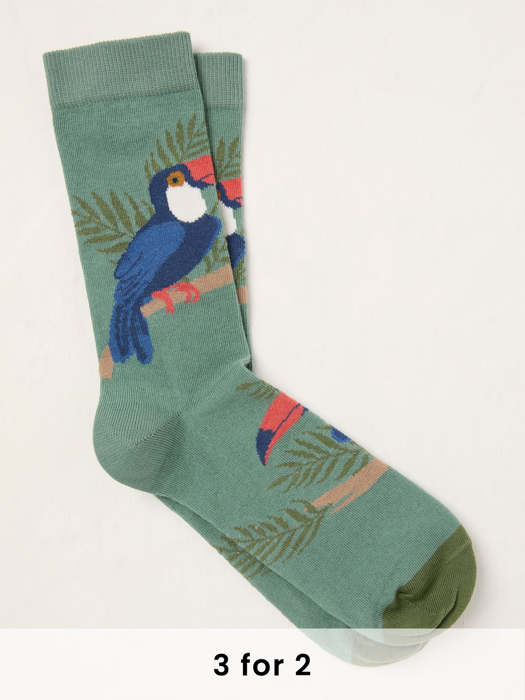 Green Toucan Socks (AT9404) | £7.50