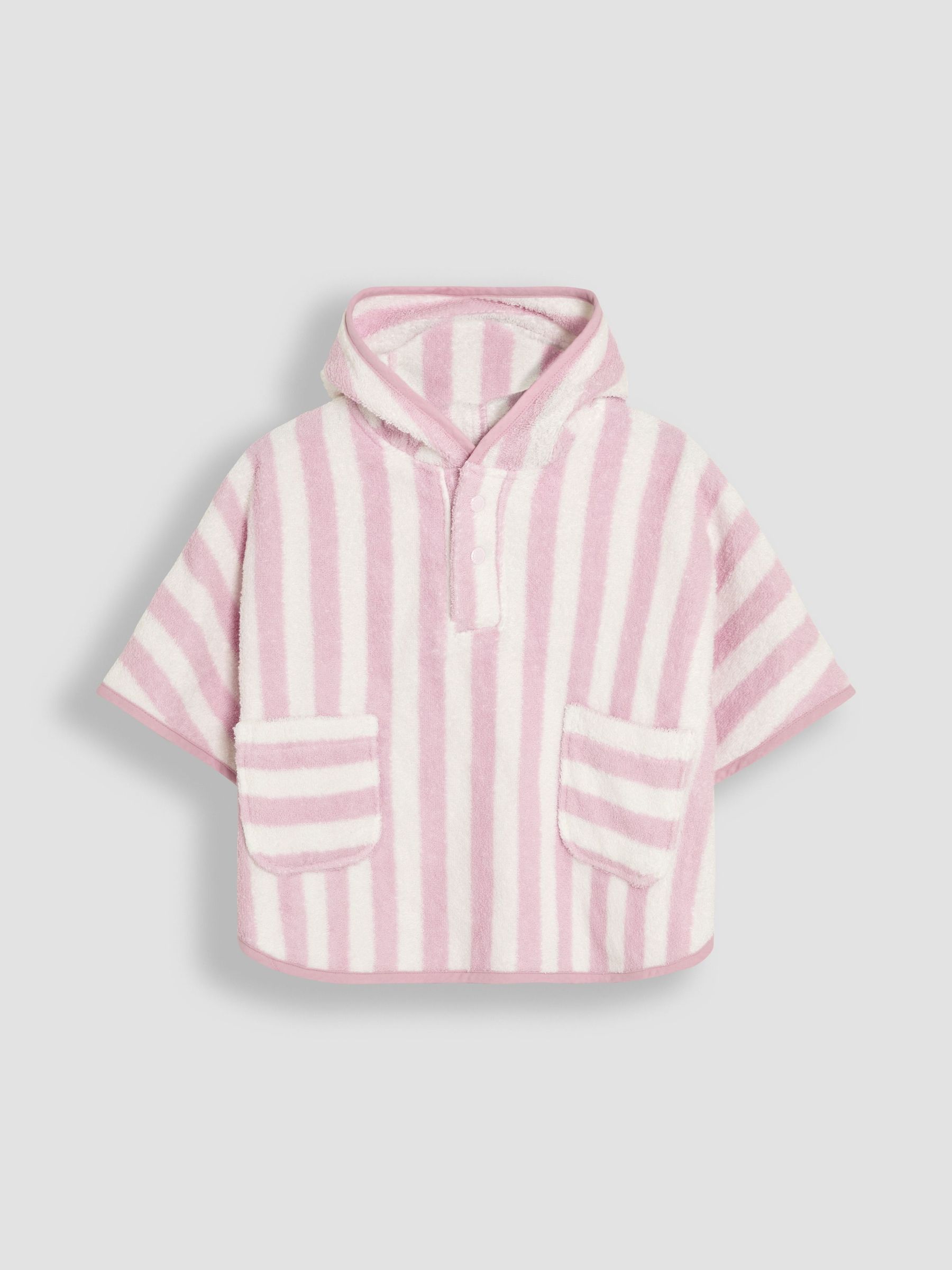 Pink Stripe Towelling Poncho (AT9843) | £24 - £26