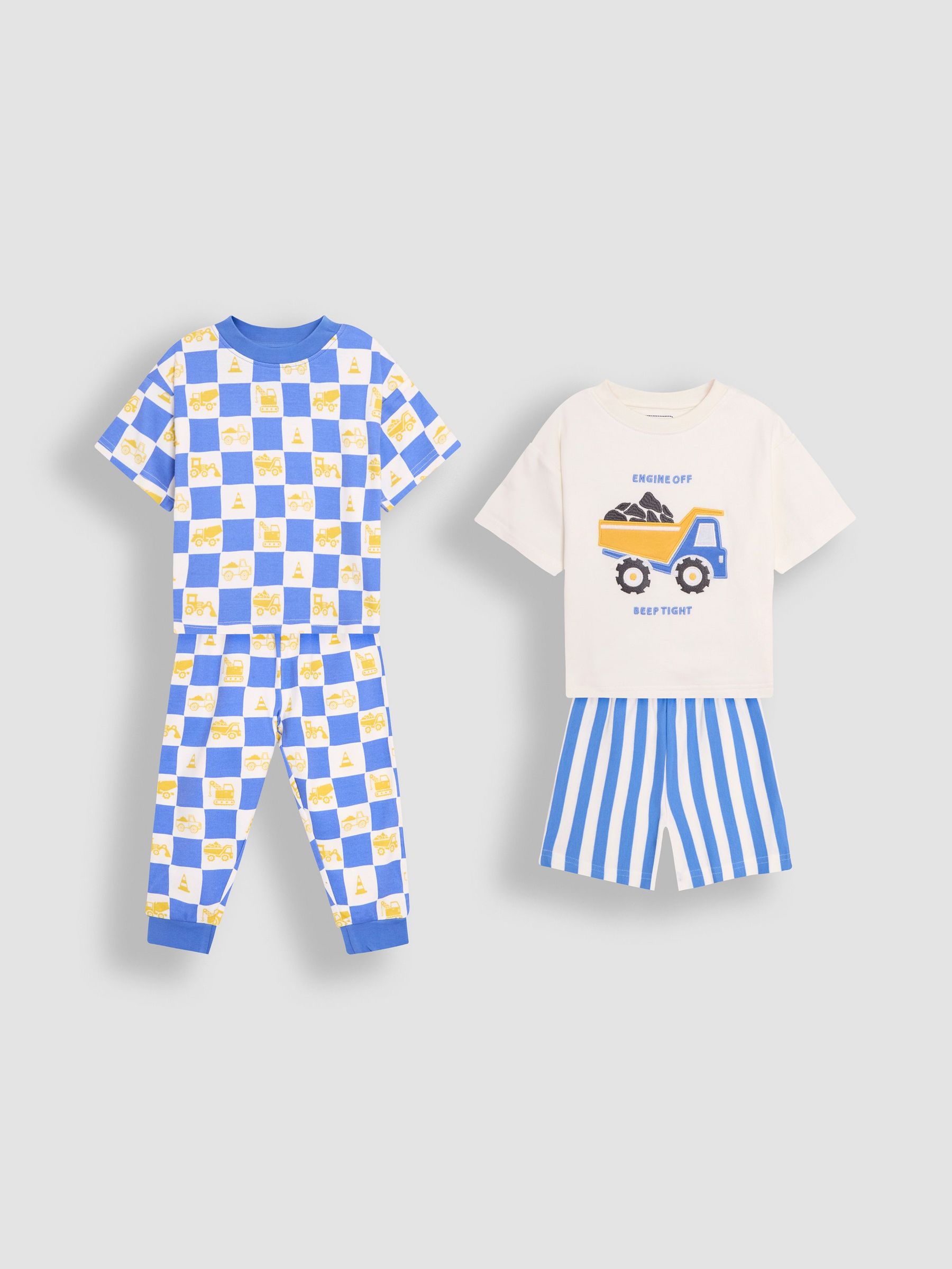 Stone Print Jersey Pyjamas 2 Pack (AT9850) | £29.50