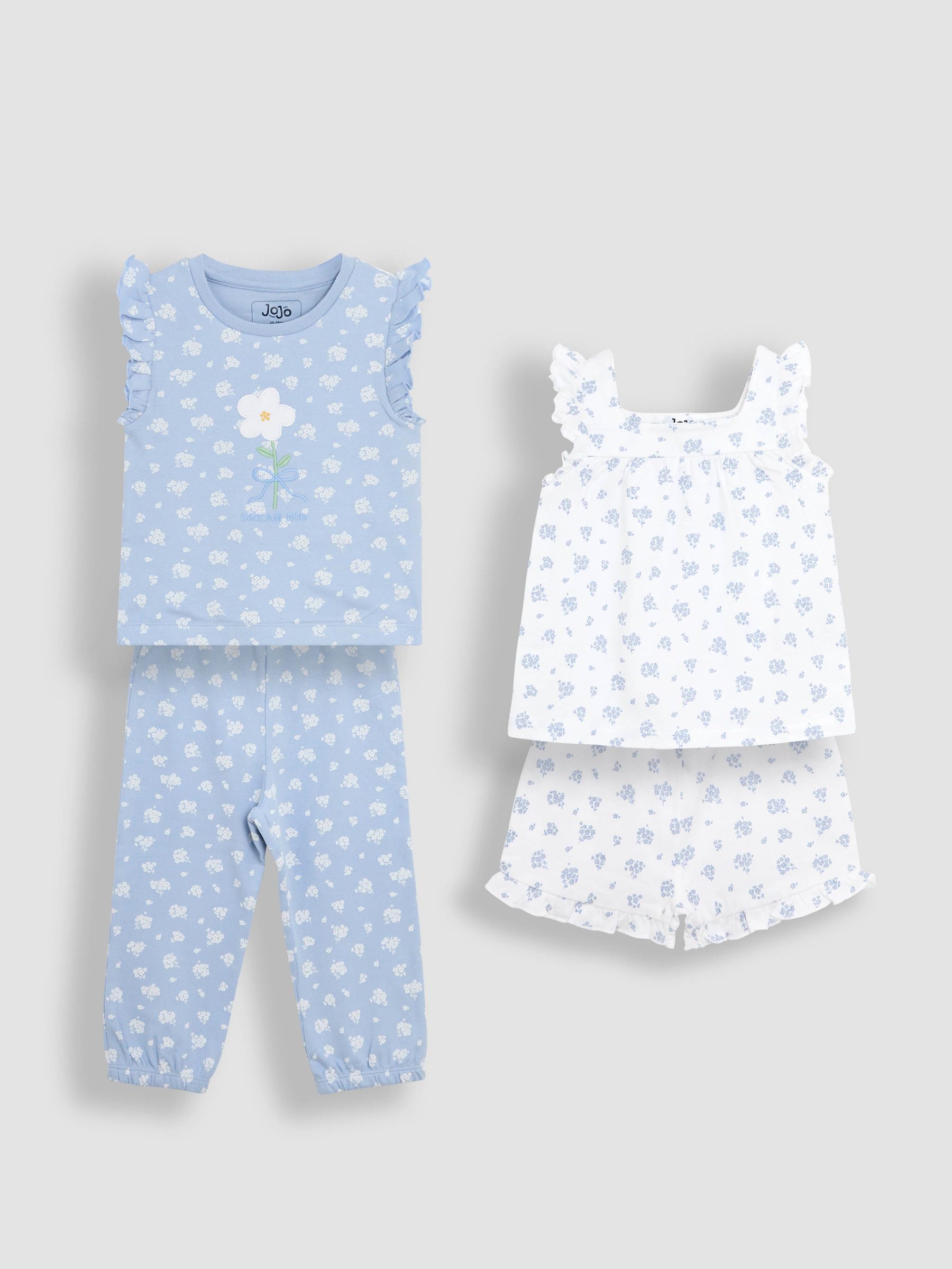 Pale Blue 2-Pack Print Jersey Pyjamas (AT9860) | £29.50